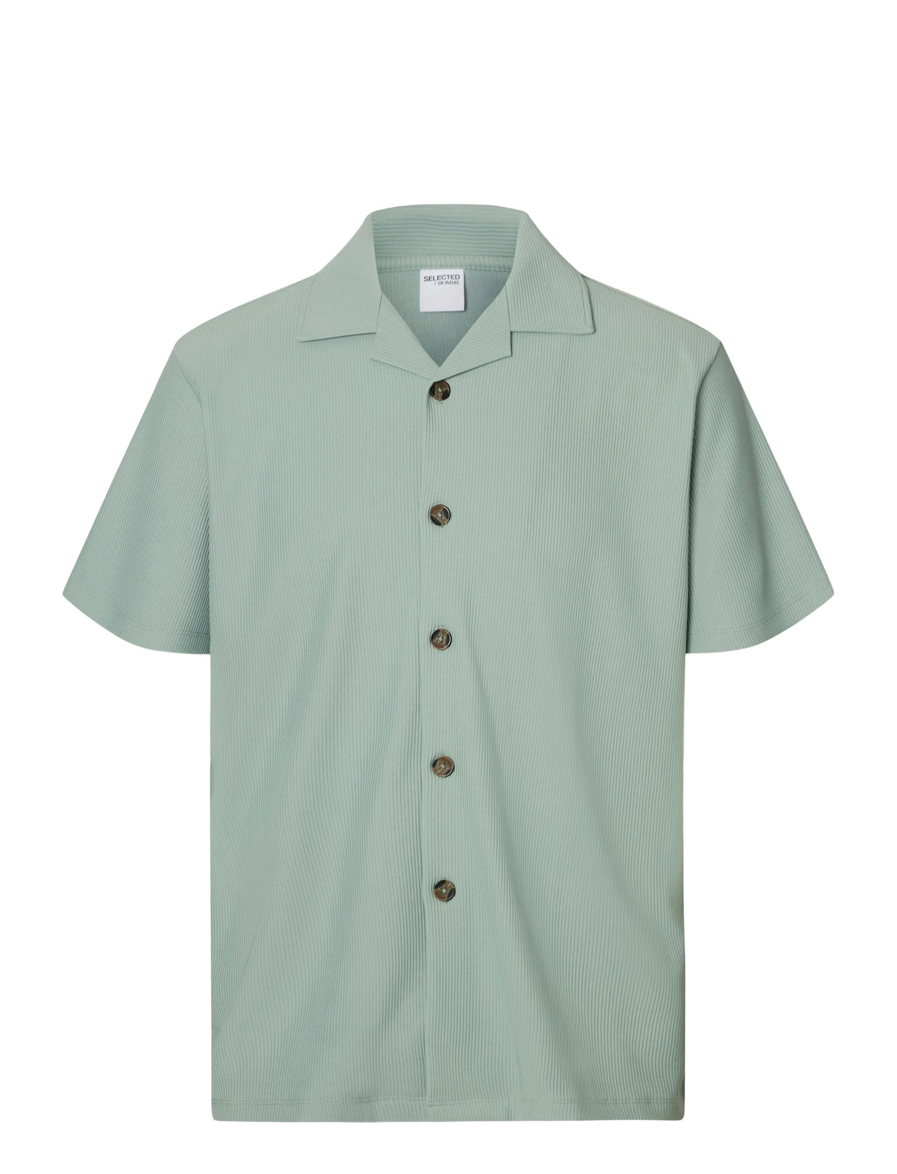 Selected Homme Slhloose-Plisse Resort Ss Shirt Ex Grön