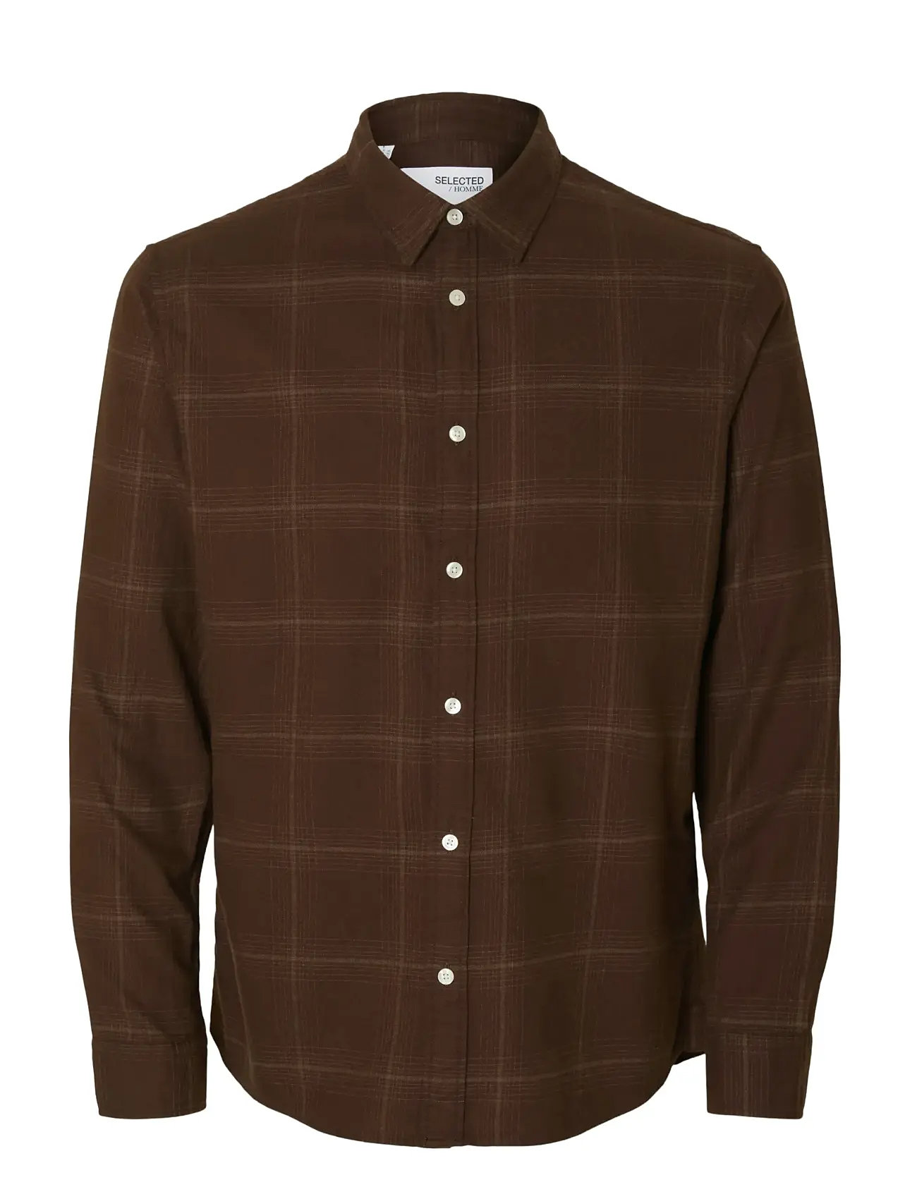 SELETED Homme Herren-Hemd – Non-Iron (bügelfrei), Langarm, Mit Manschettenknöpfen, Für Business & Office