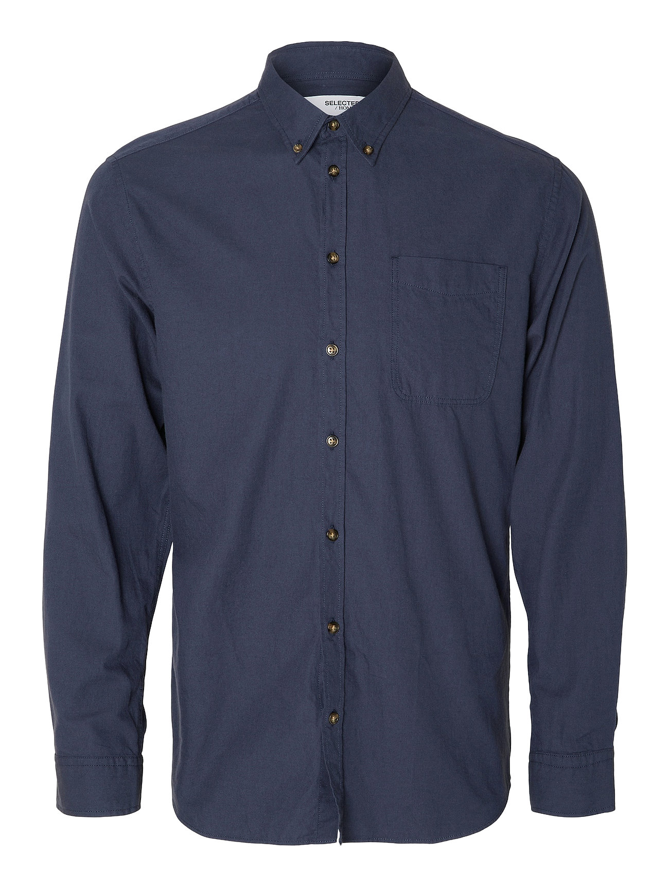 Slhslimowen-Brushed Shirt Ls D Navy Selected Homme 124814