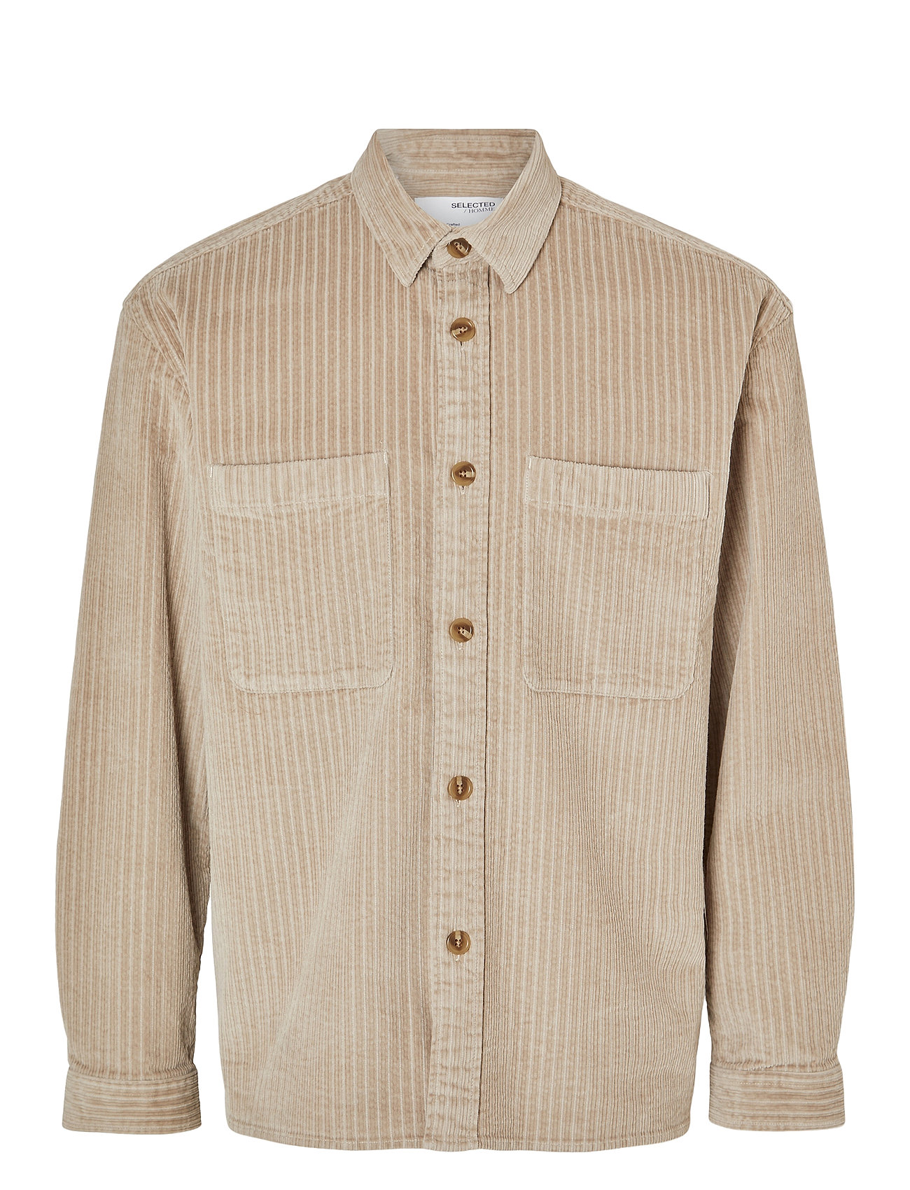 Selected Homme Slhpeder-Cordruroy Overshirt Ls Beige