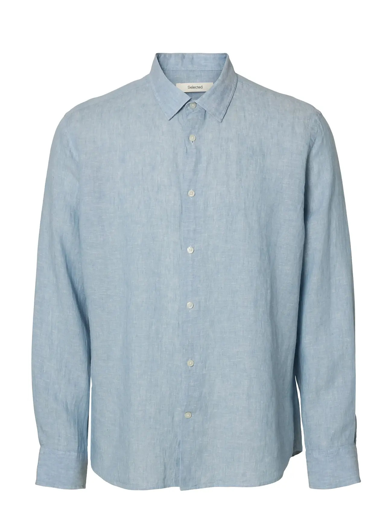 SELECTED Slmregclaus Kylian Linen Ls Shirt Noos Blau - XXL - Herren