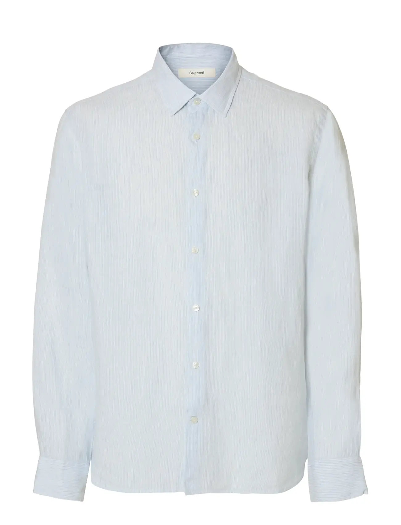 SELECTED Slmregclaus Kylian Linen Ls Shirt Noos Blau - S - Herren