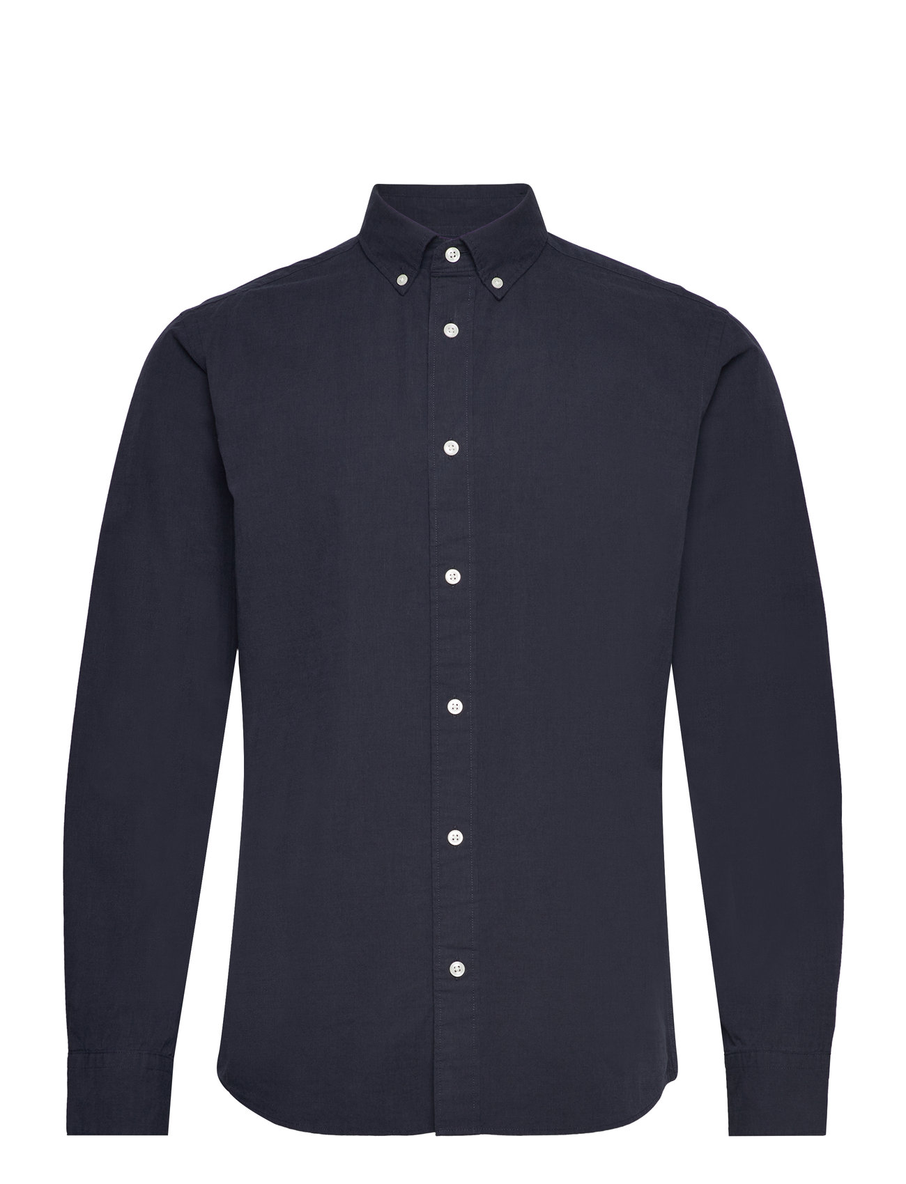 Slhslimrick-Poplin Shirt Ls Noos Navy Selected Homme