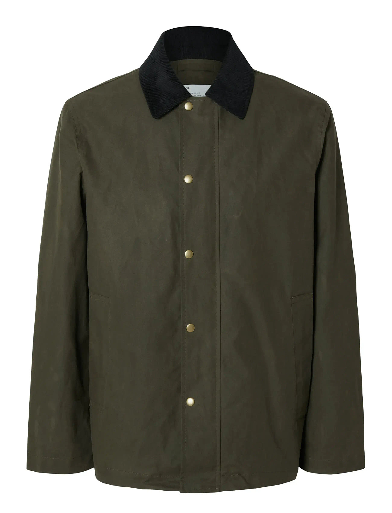 Slhwalter Waxed Cotton Jkt Noos Khaki Selected Homme