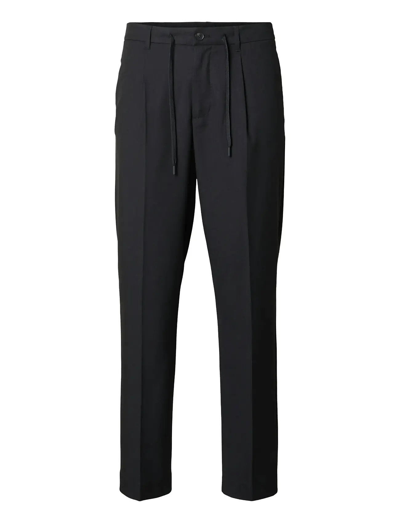 Slh190-Reg Tapered Leroy Pleat Pant Noos Black Selected Homme