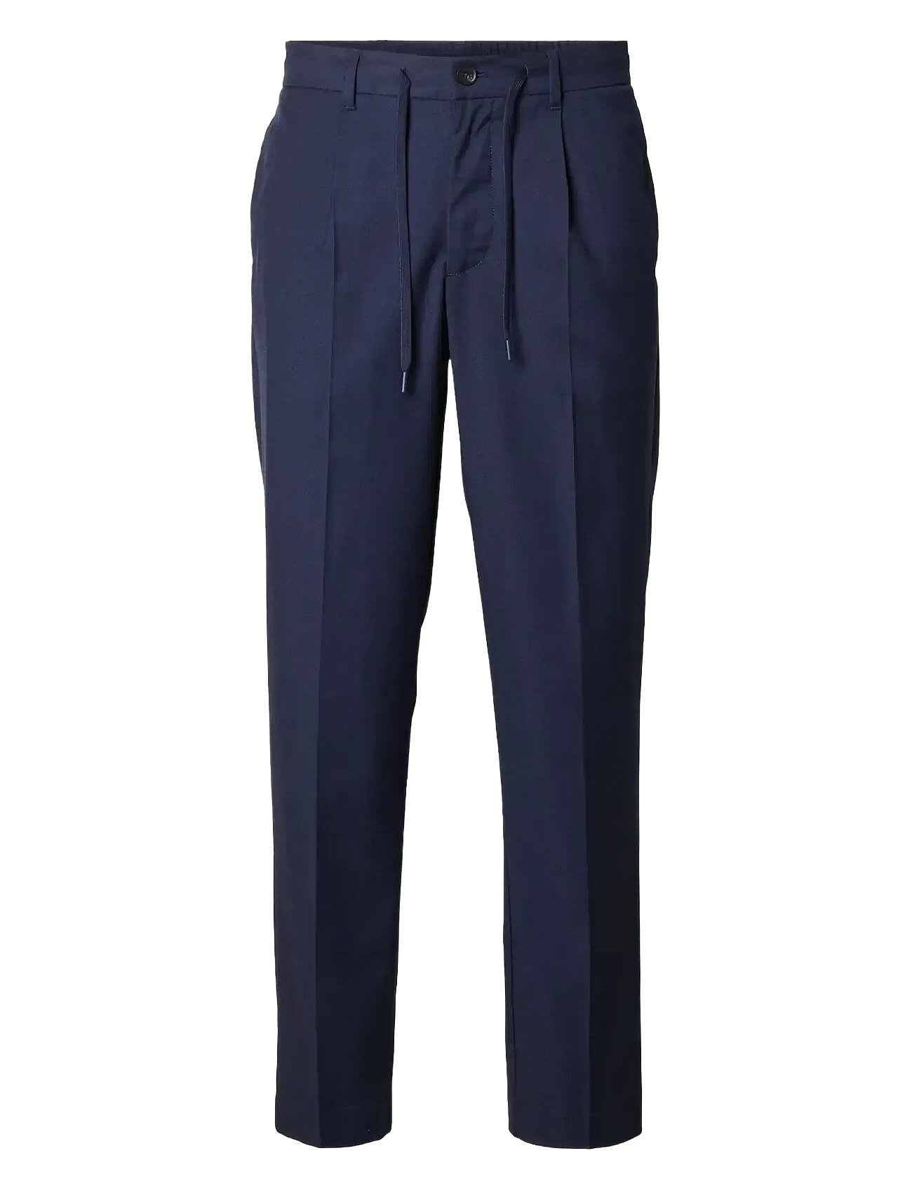 Slh190-Reg Tapered Leroy Pleat Pant Noos Navy Selected Homme