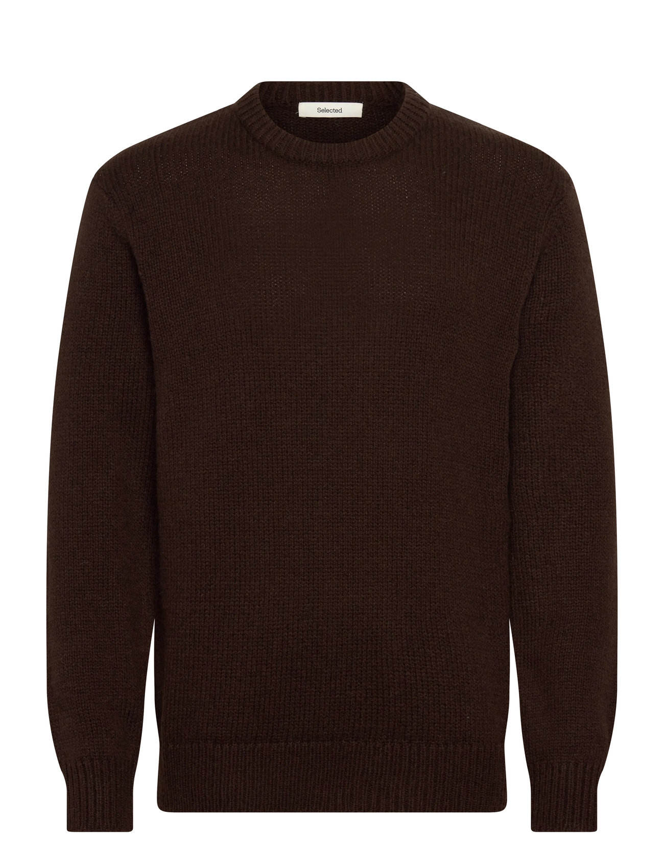 SELECTED Slhcody Ls Knit Relaxed Crew Neck Noos Braun - L - Herren