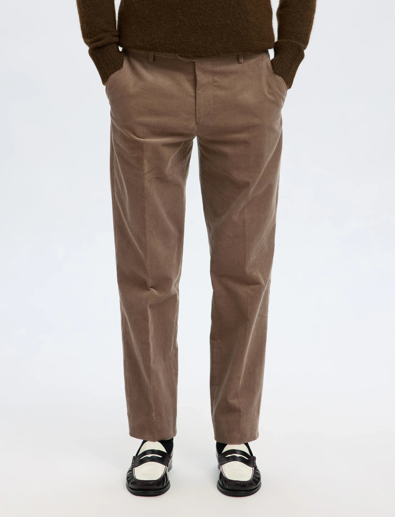 Selected Slhreg-Duca Corduroy Trs, 46, Brown, Bukser > Afslappet, Herre