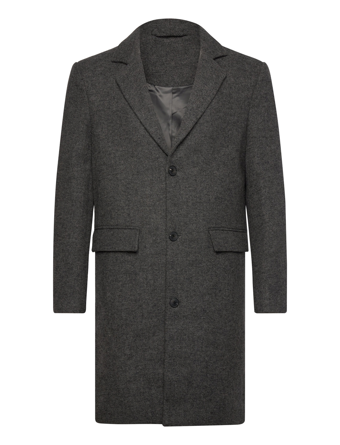 Slhjamie Coat Jkt Uldfrakke Frakke Grey Selected Homme