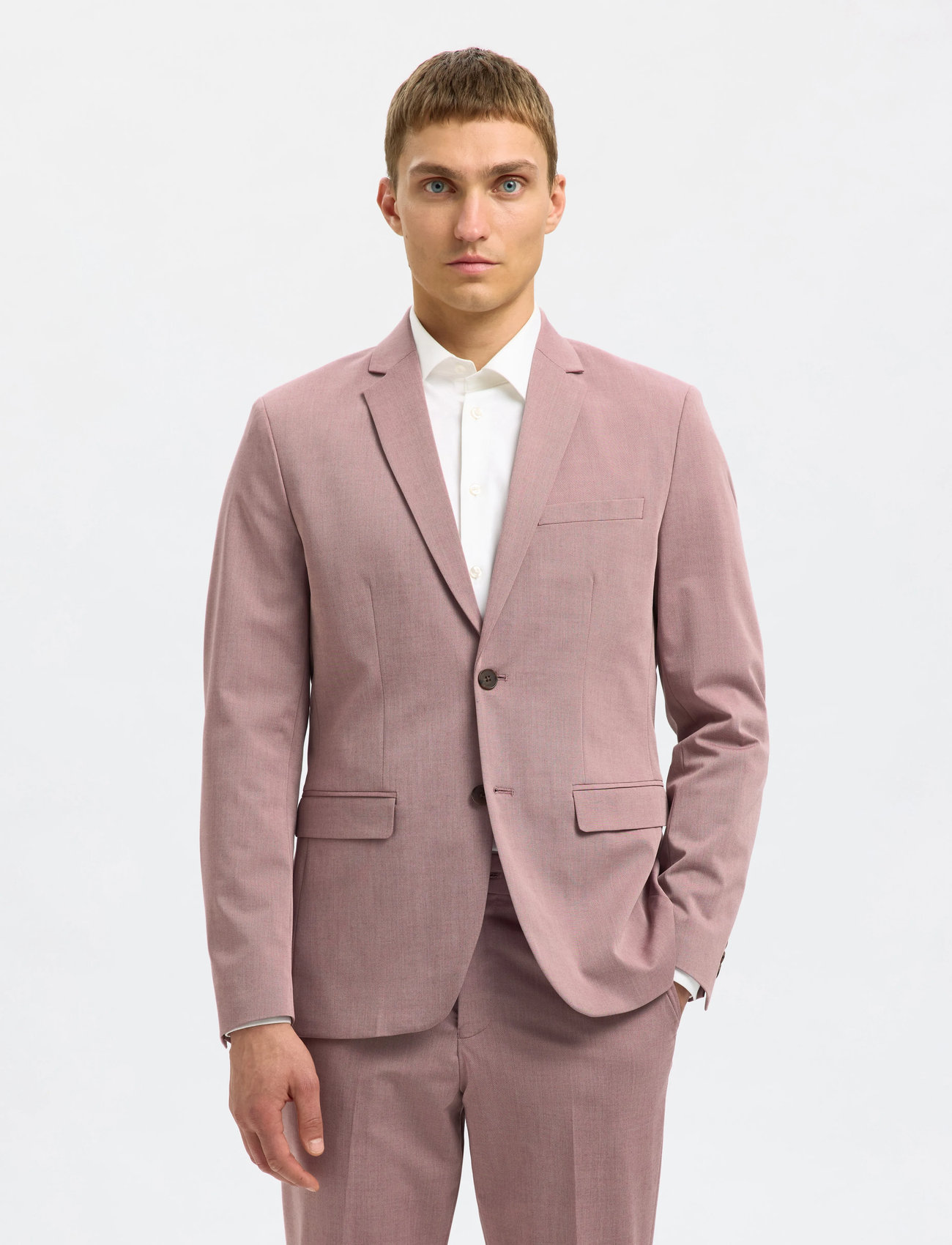 Selected Slhslim-Liam Spring Blz Flex, 48, Pink, Jakkesæt & Blazere > Blazere, Herre