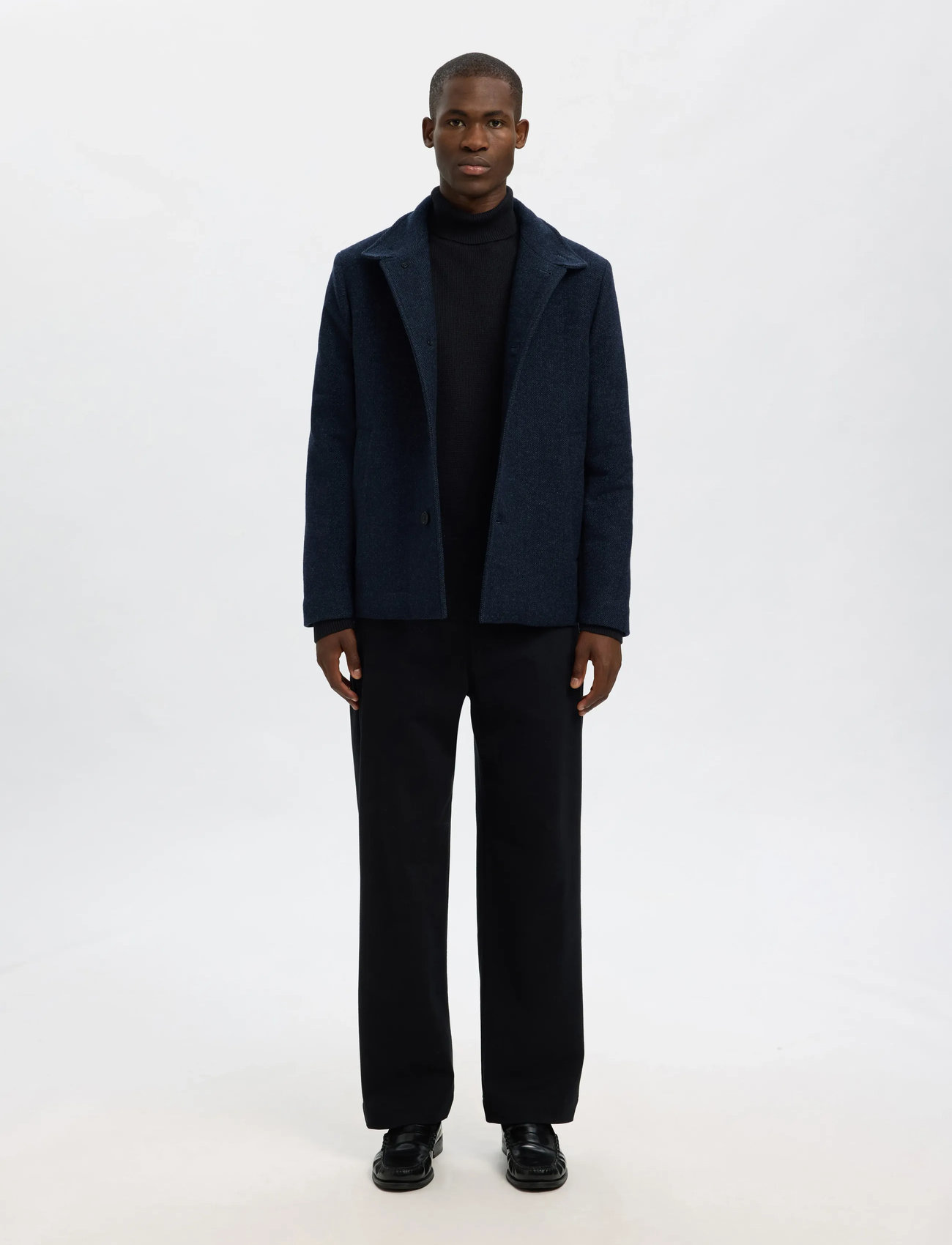 Selected Slhrainar Wool Blend Jacket Noos, XXL, Navy, Jakker > Uldjakker, Herre
