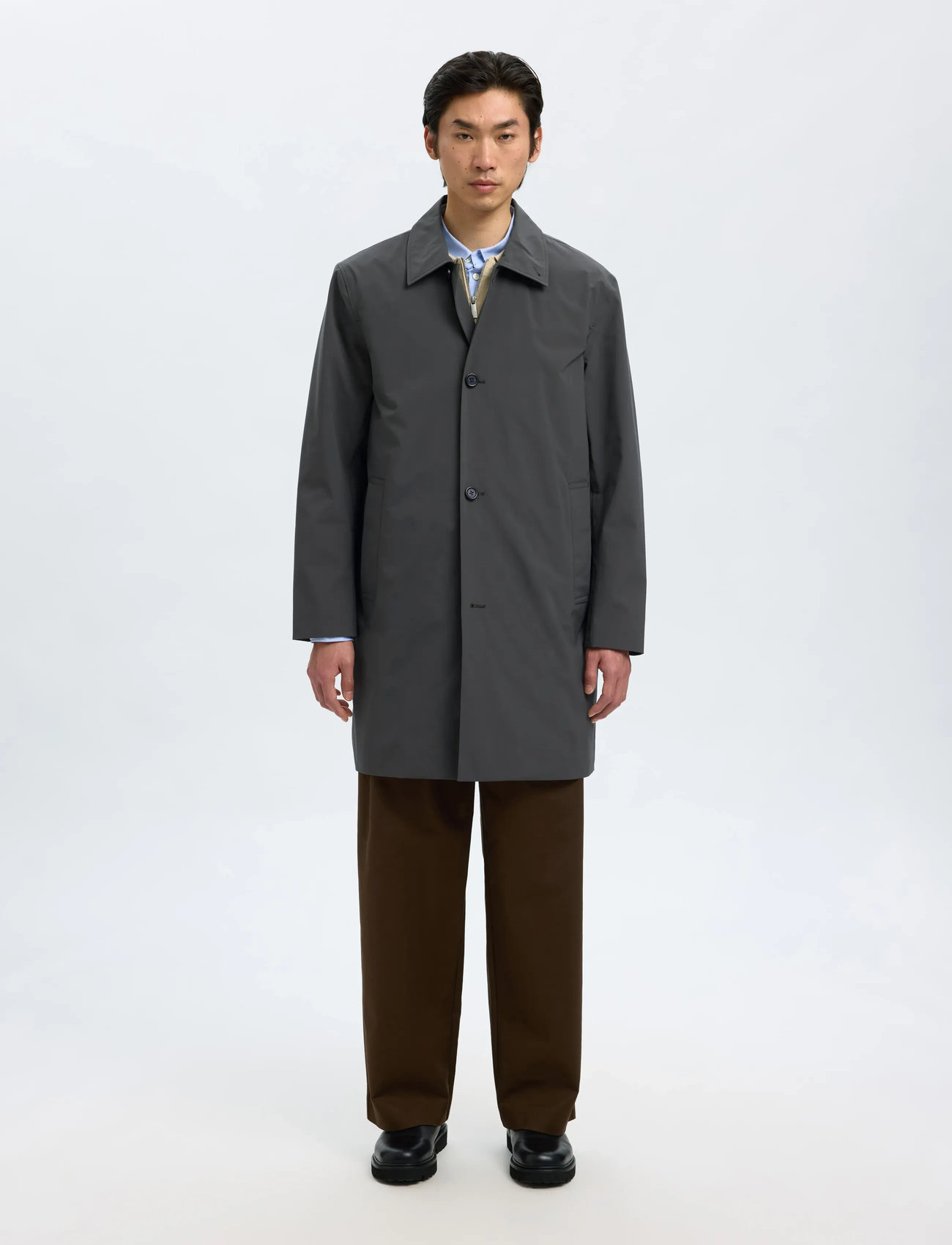 Selected Slhsilas Urban Tech Carcoat, XXL, Grey, Frakker > Lette Frakker, Herre