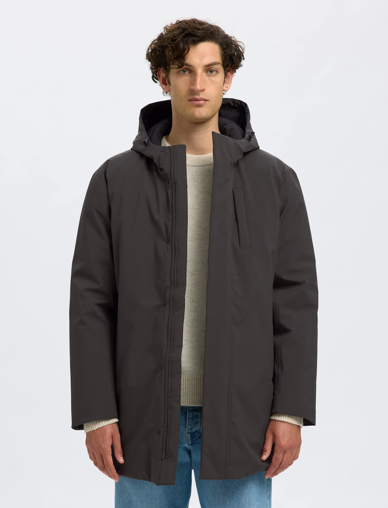 Selected Slhfranklin Urban Tech Parka Noos, XXL, Brown, Jakker > Parkaer, Herre