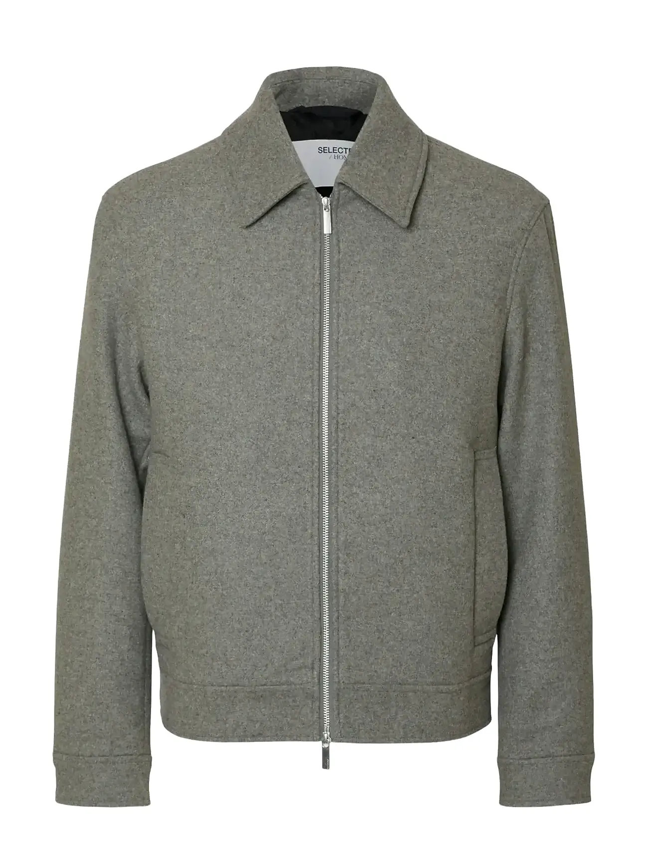 SELECTED Slmphilip Wolle Blend Jkt Noos Grau - S - Herren