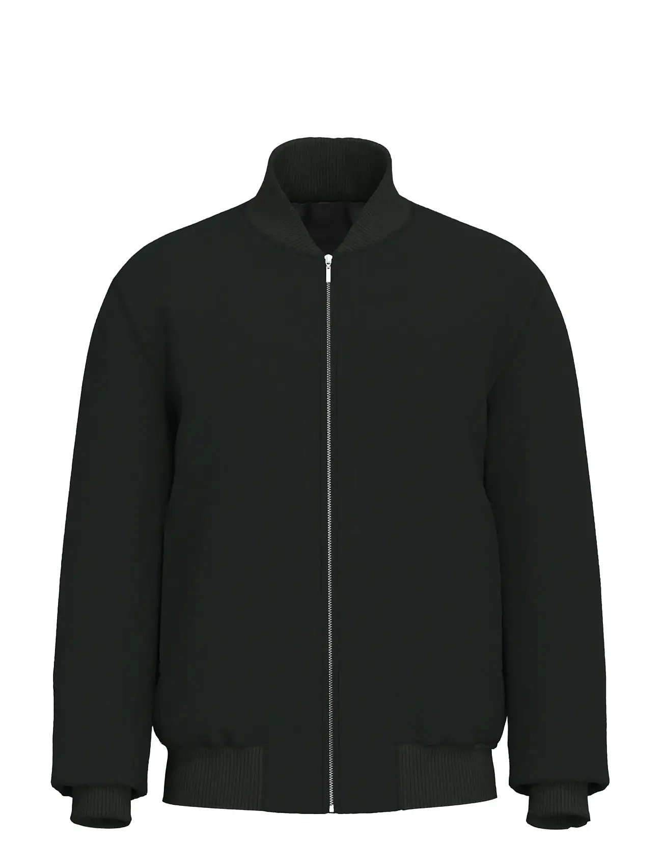 SELECTED Slhjens Wolle Blend Bomber Schwarz - S - Herren
