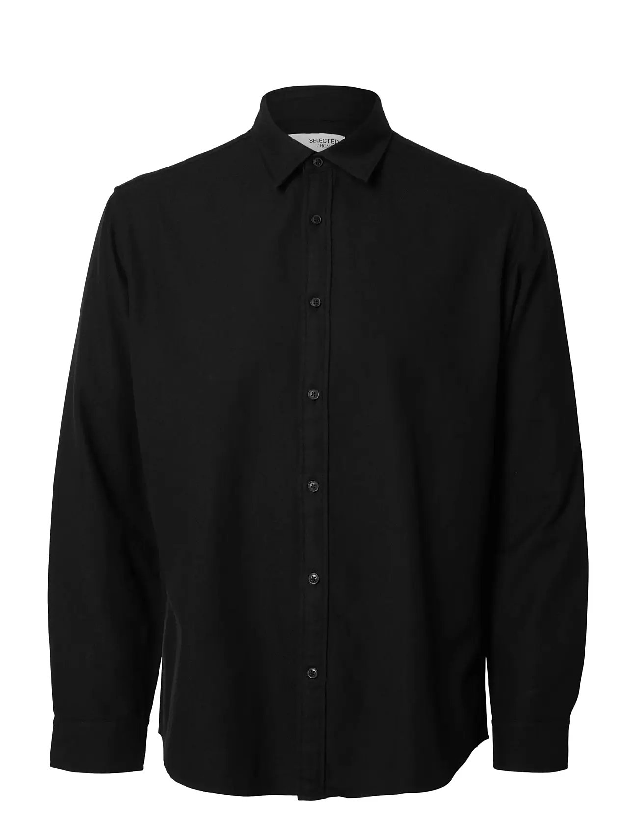 SELECTED Slmregclaus Noah Bürste Twist Sht Ls Noos Schwarz - XL - Herren