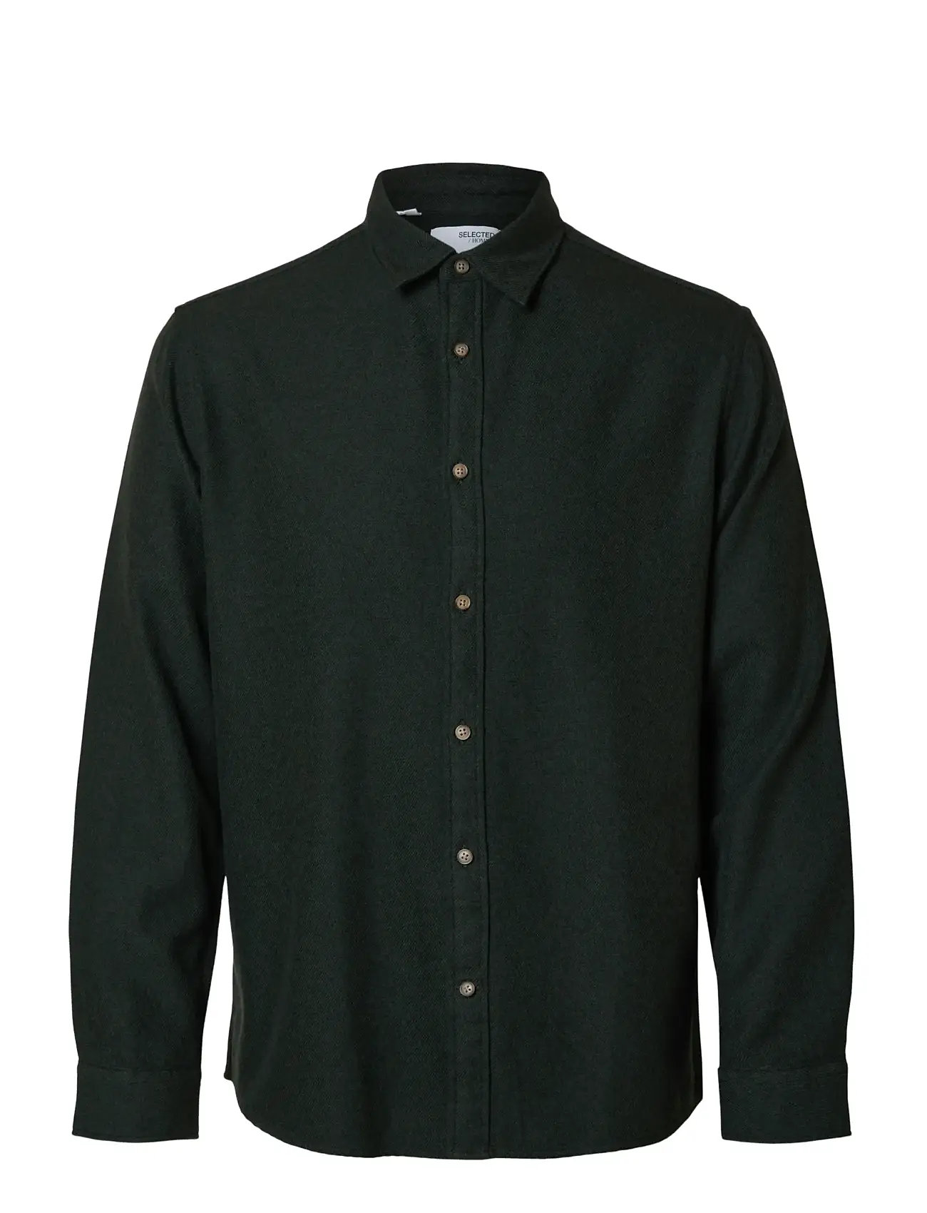 SELECTED Slmregclaus Noah Bürste Twist Sht Ls Noos Grün - XXL - Herren