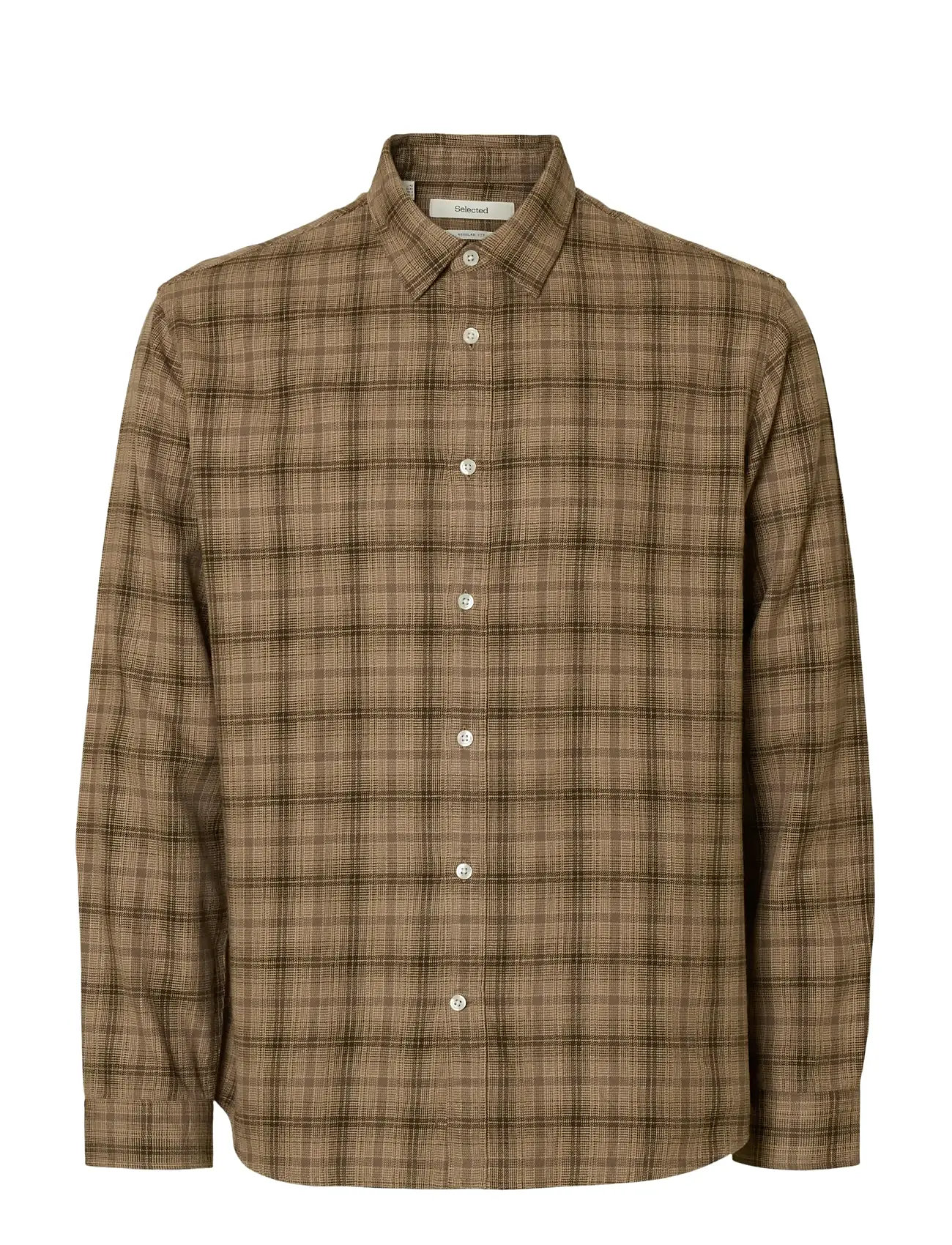 SELECTED Slmregclaus Noah Bürste Twist Sht Ls Noos Beige - XXL - Herren
