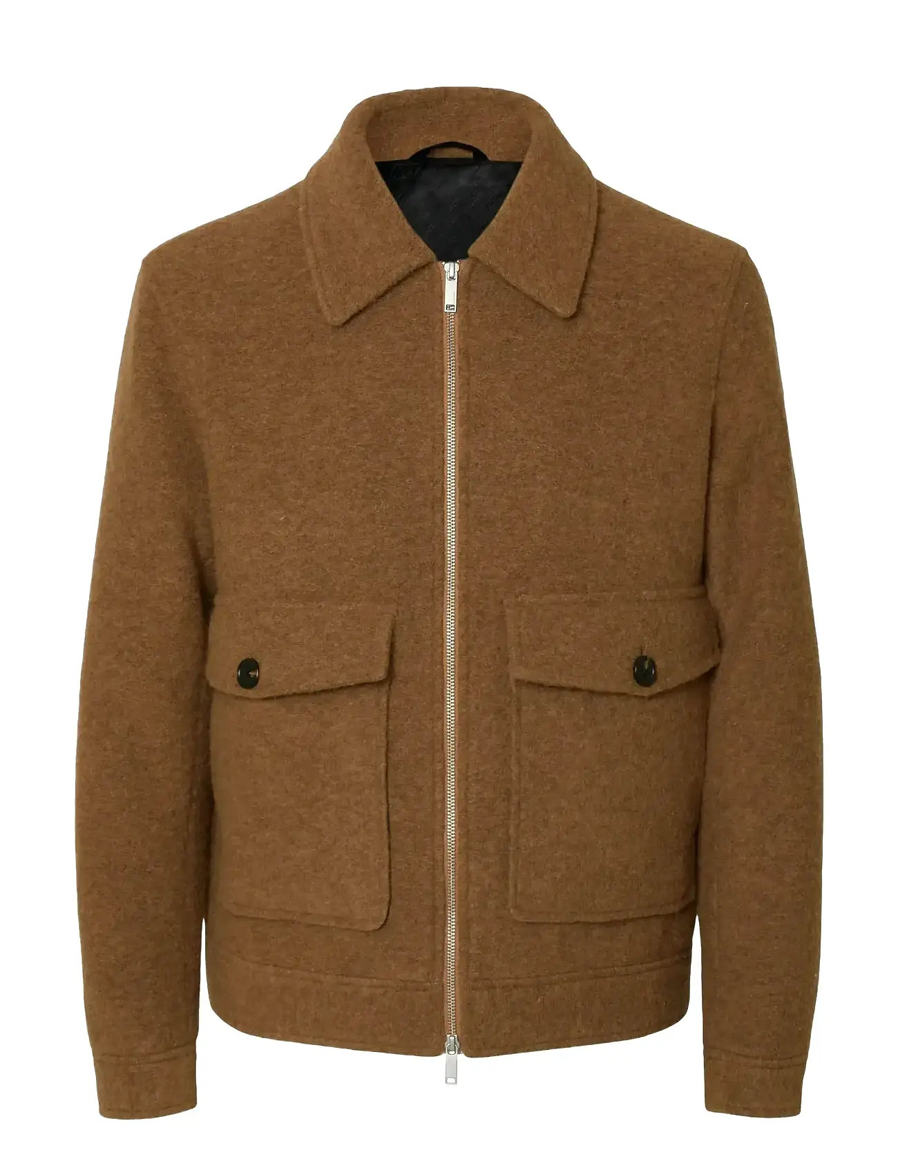 SELECTED Slhjakob Wolle Blend Jkt Braun - M - Herren