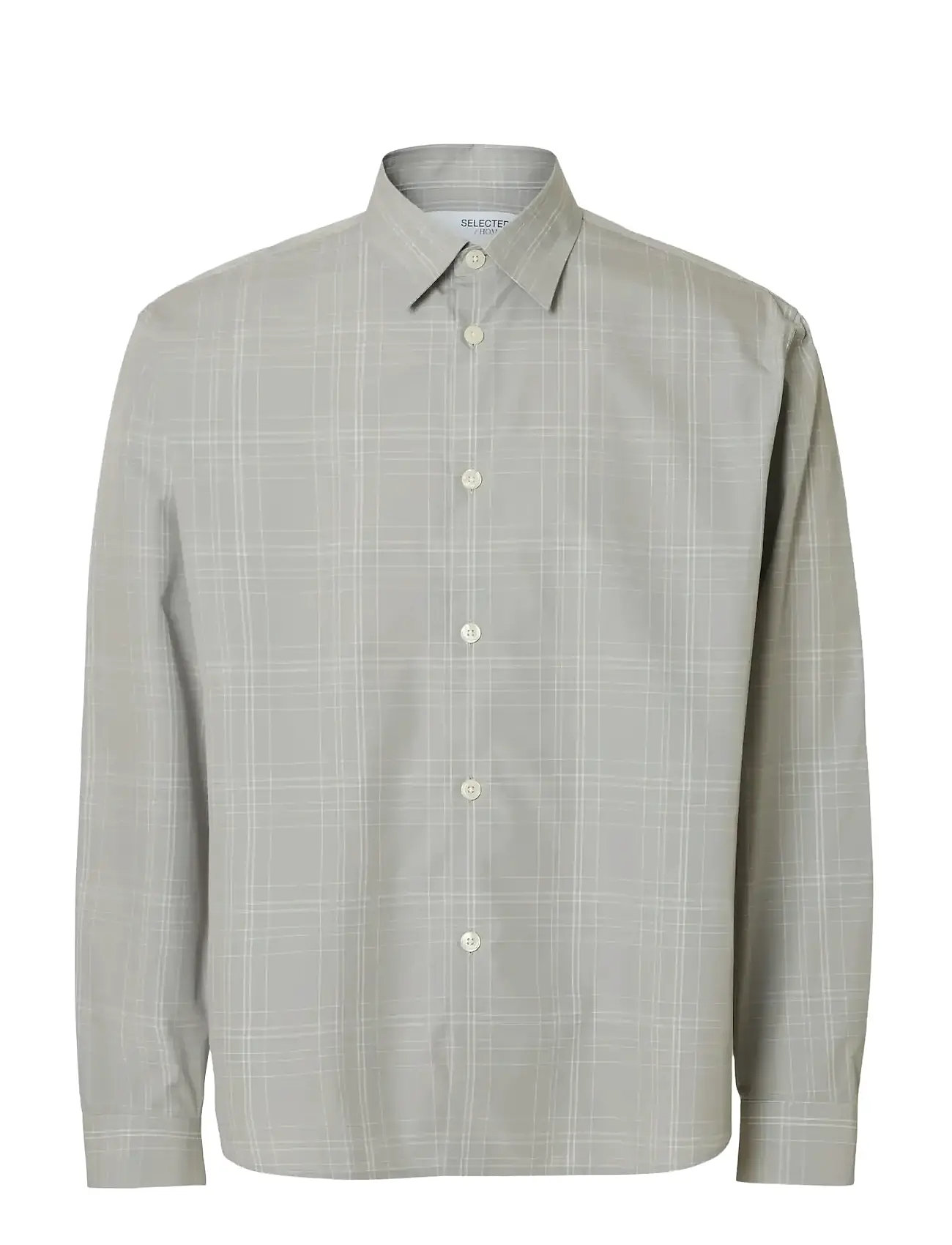SELECTED Slhctmben Check Ls Shirt Grau - M - Herren