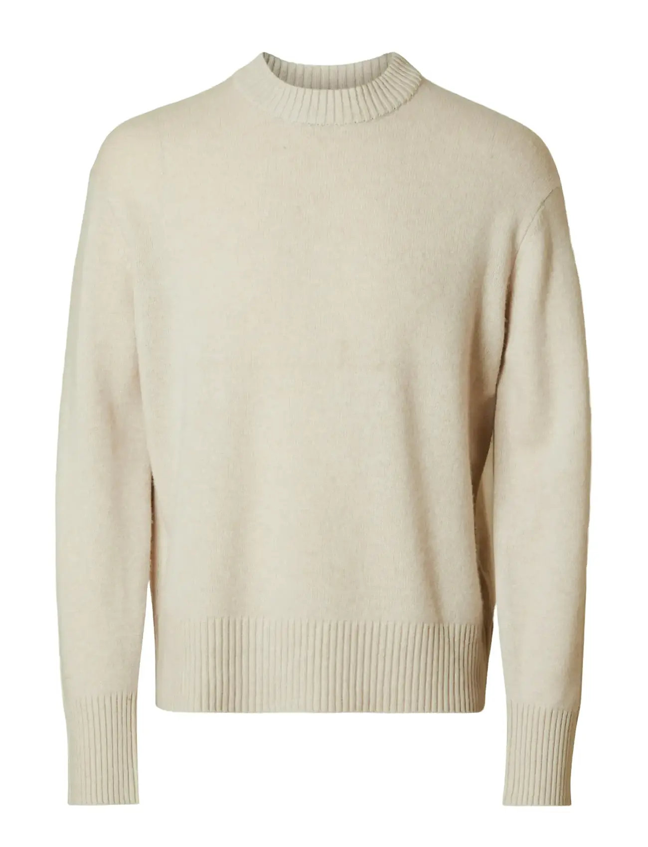 SELECTED Slmcalle Cashmere Blend Crew Cream - XL - Herren