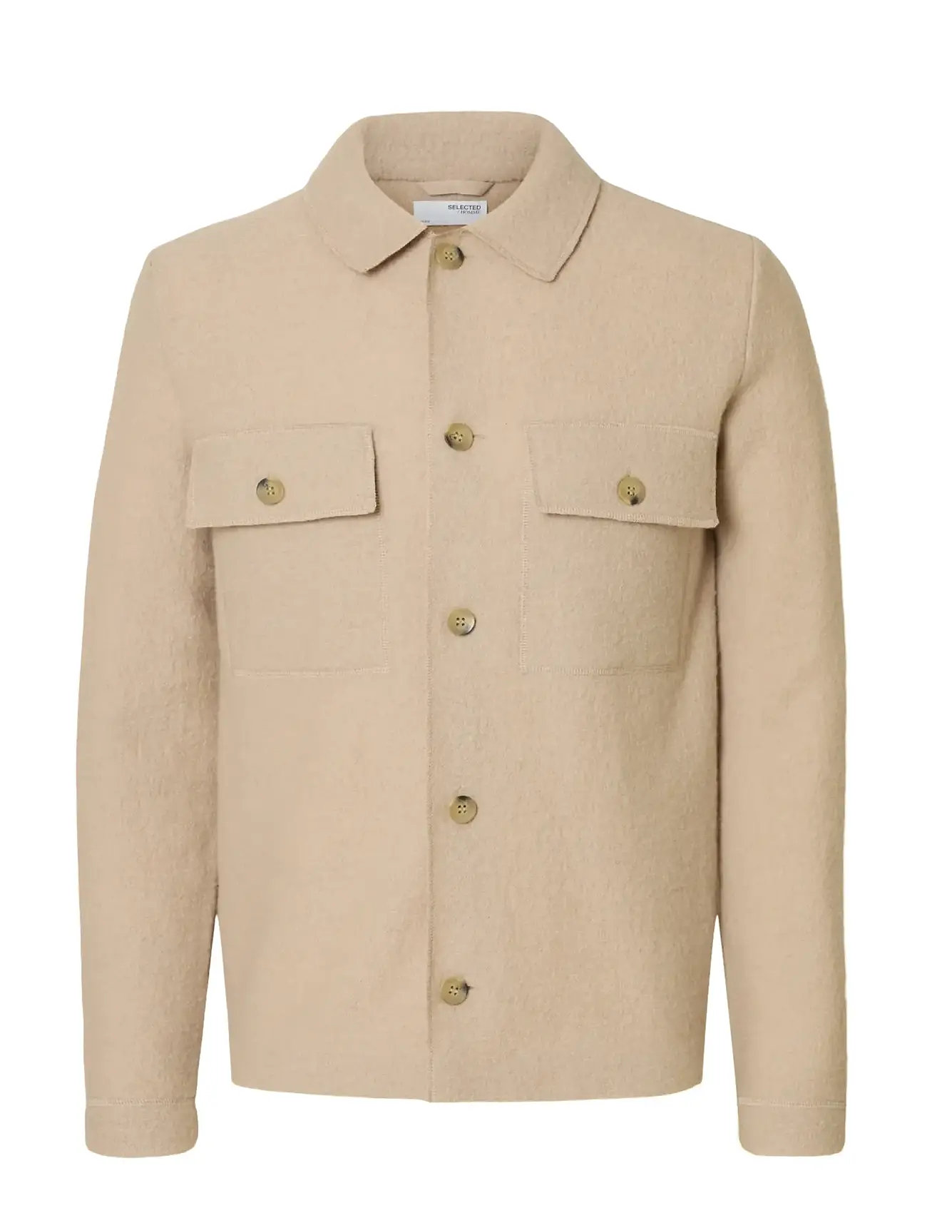 SELECTED Slmnealy Ls Knit Workwear Cardigan Noos Beige - XXL - Herren