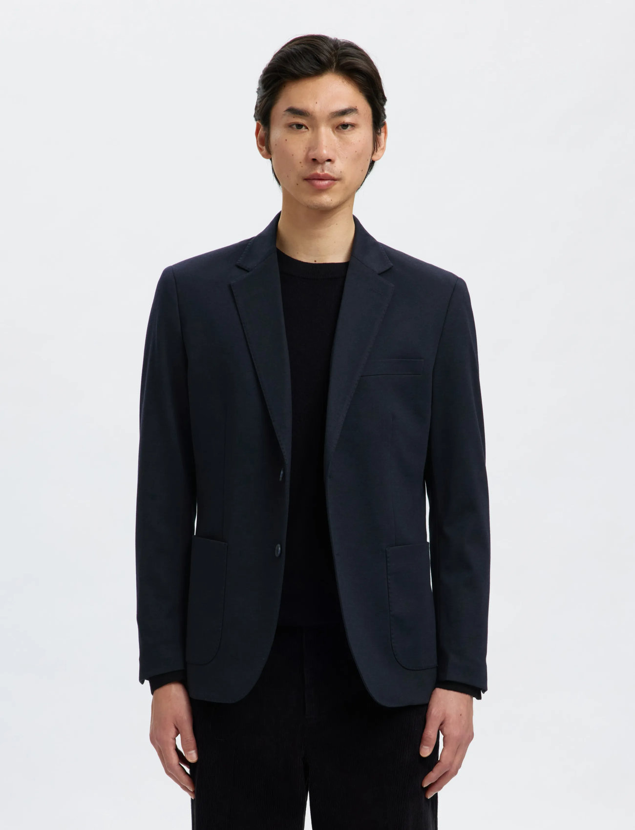 Selected Slmslim-Lewis Lano Jersey Blz, 46, Navy, Blazere > Enkeltradede Blazere, Herre
