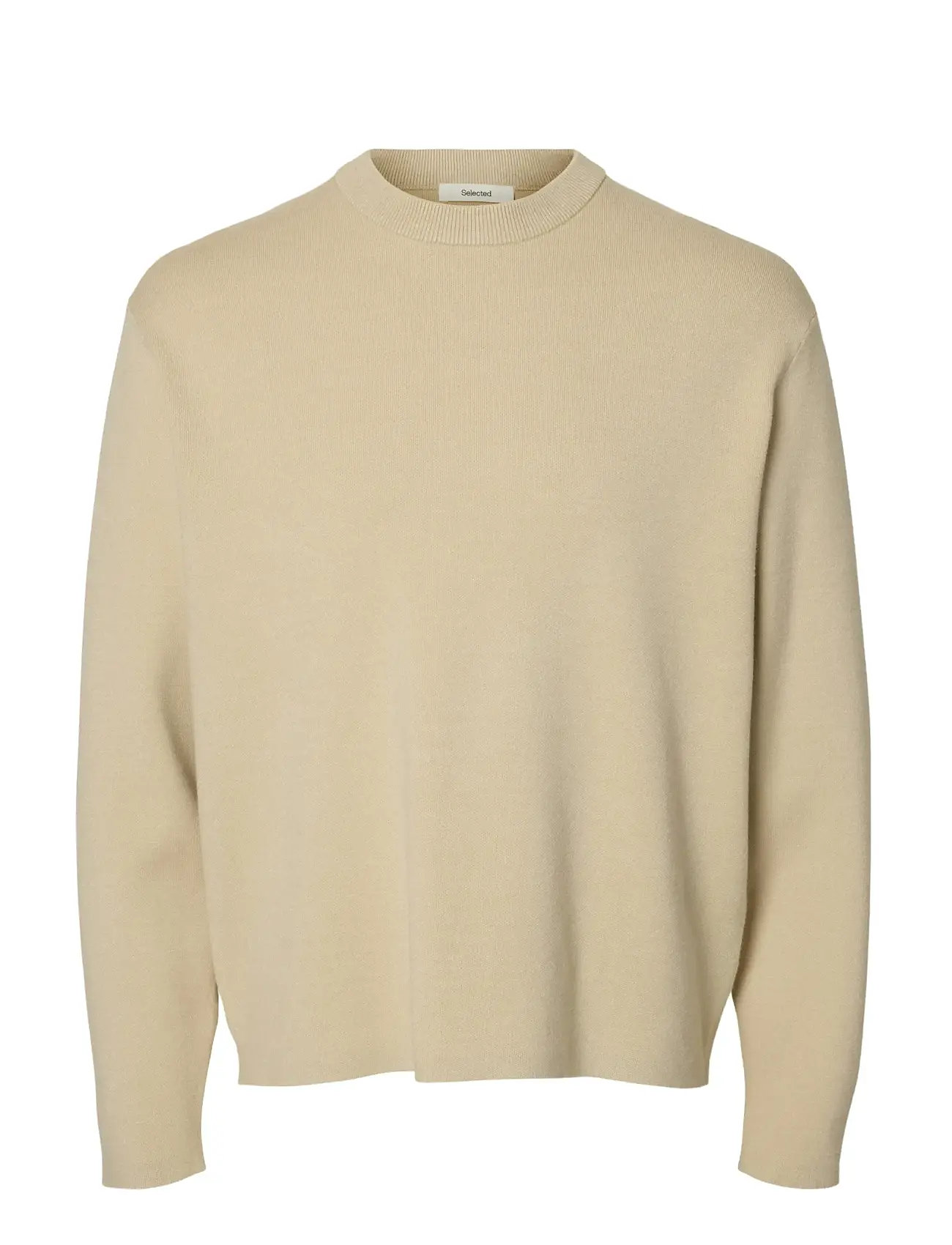 SELECTED Slmteller Fn Crew Neck Noos Cream - XXL - Herren