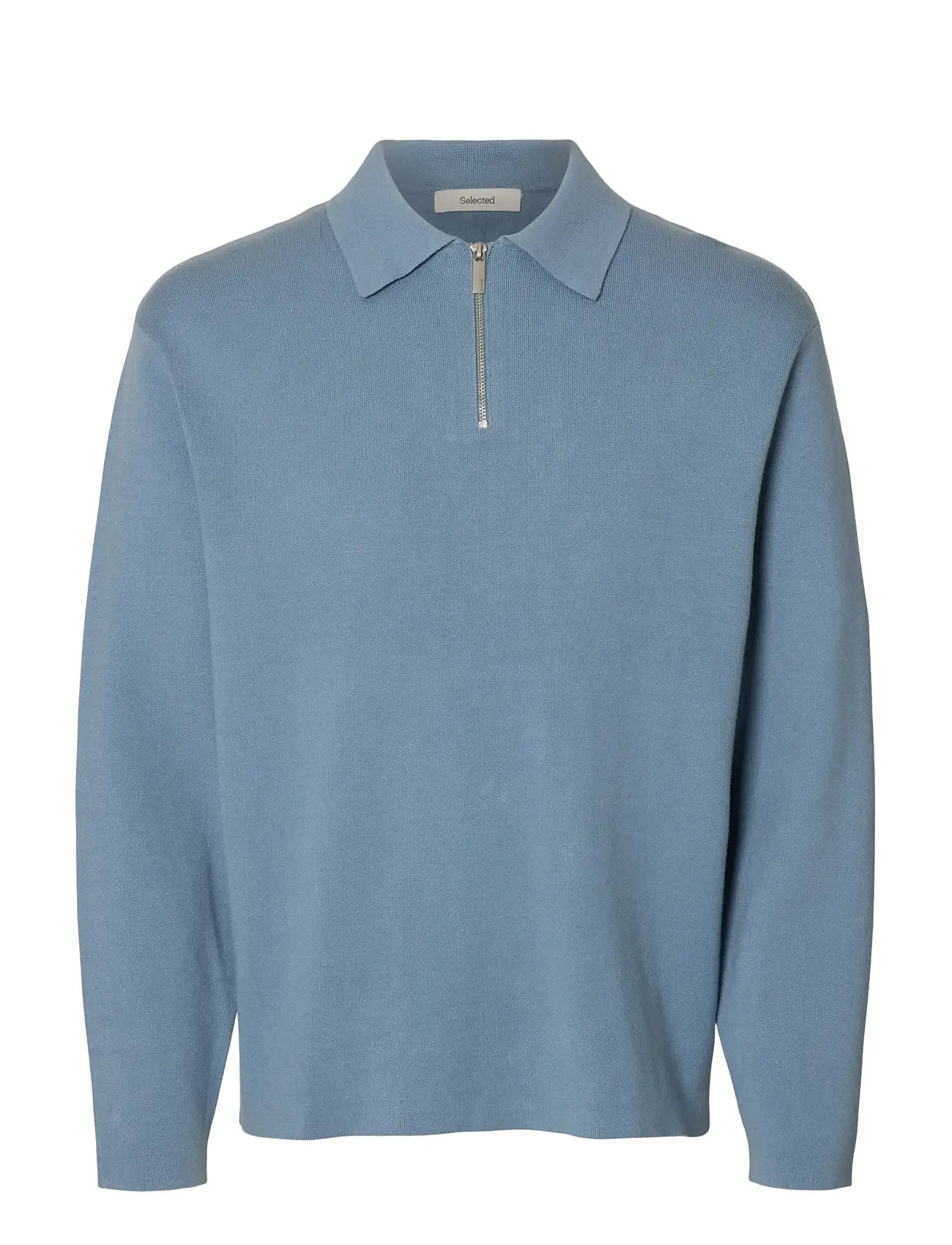 SELECTED Slhteller Fn Relaxed Half Zip Polo Noos Blau - XXL - Herren