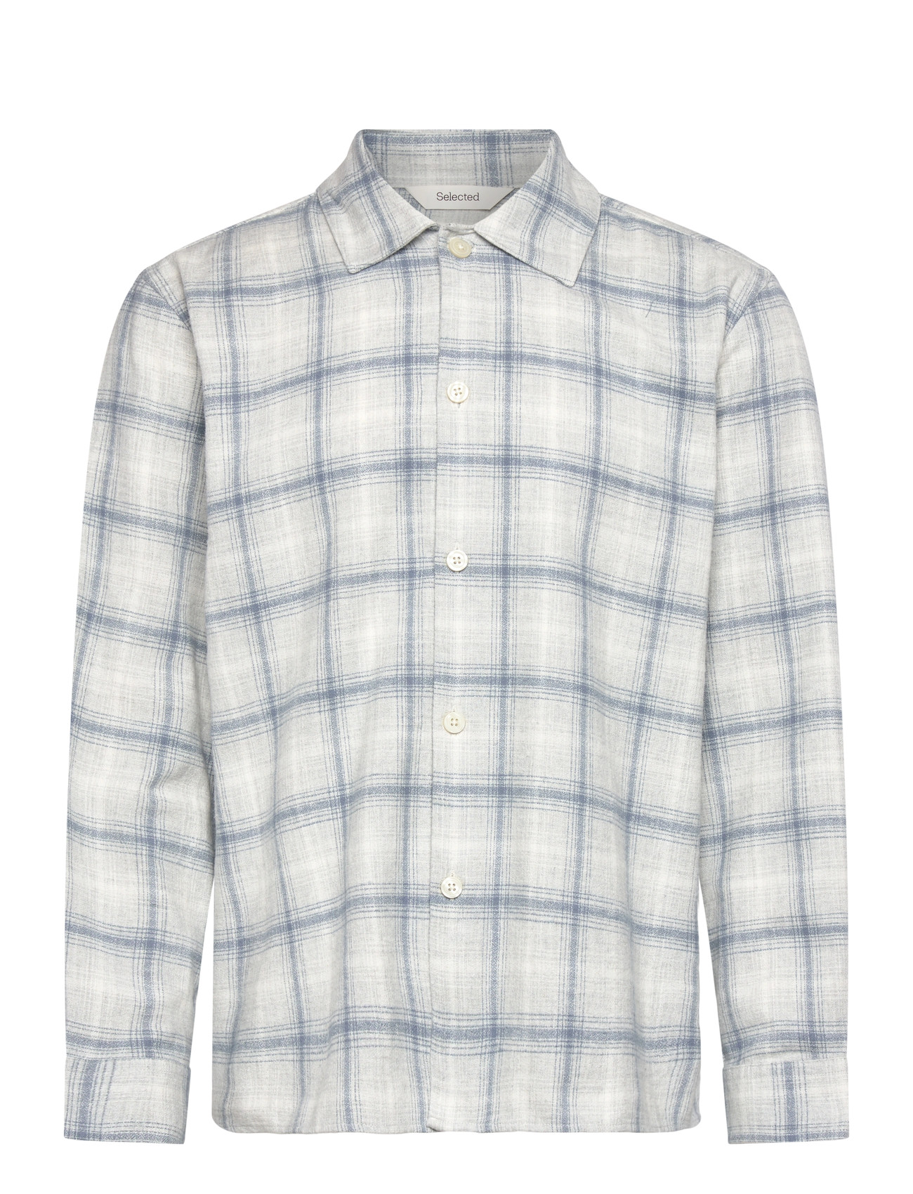 SELECTED Slhrlxedwin Check Hell Overshirt Blau - S - Herren