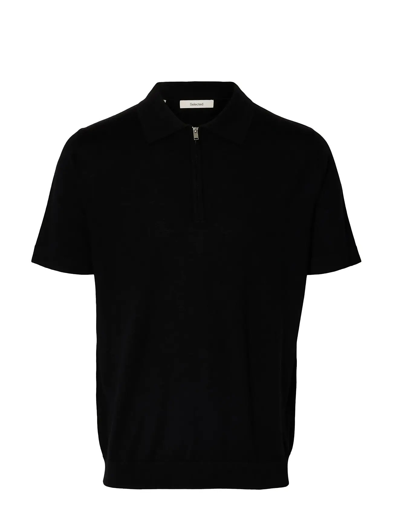 SELECTED Slhtray Ss Knit Half Zip Polo Noos Schwarz - XL - Herren