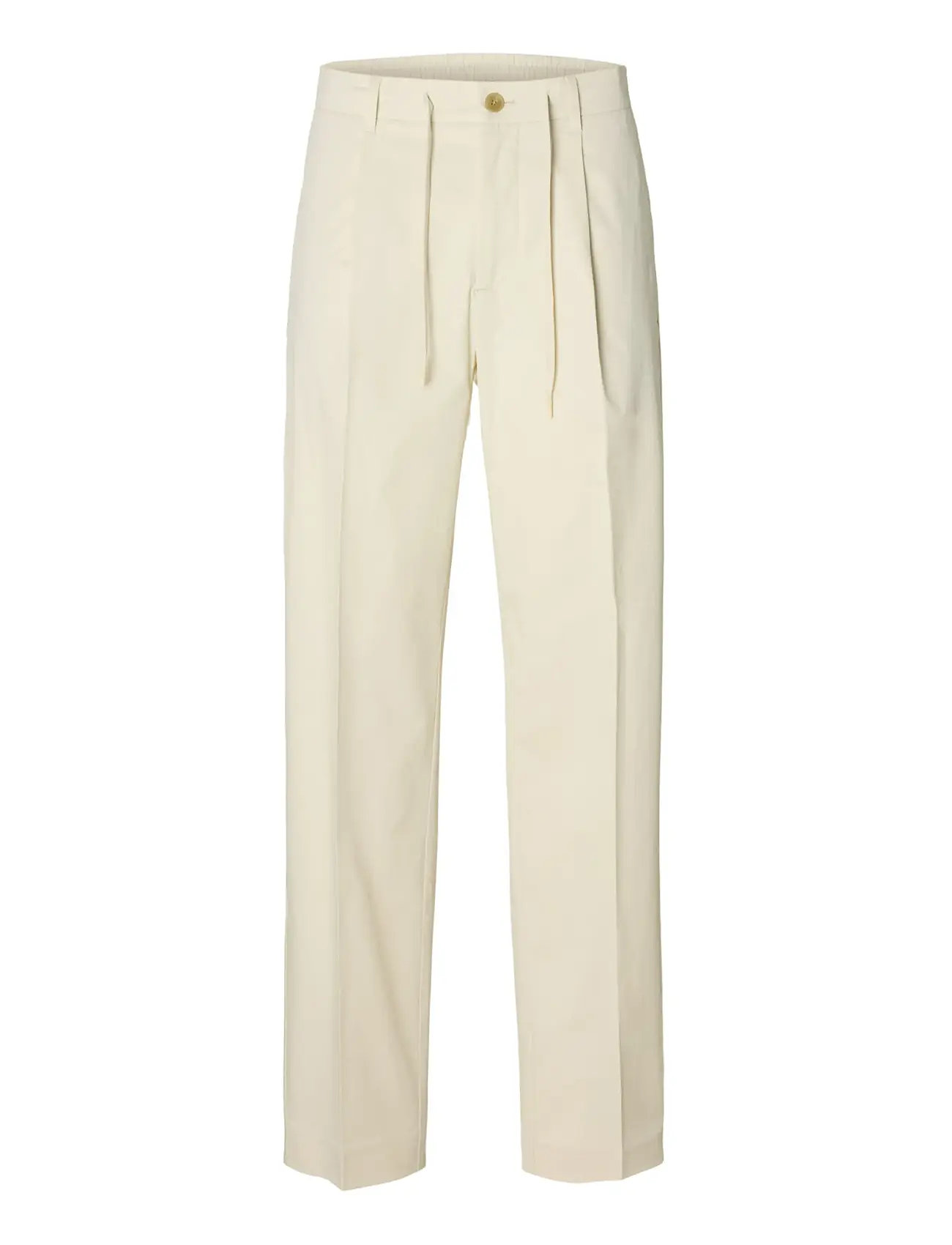 SELECTED Slh190-Reg Tape Leroy Pleat Jari Pnt Noo Cream - S - Herren