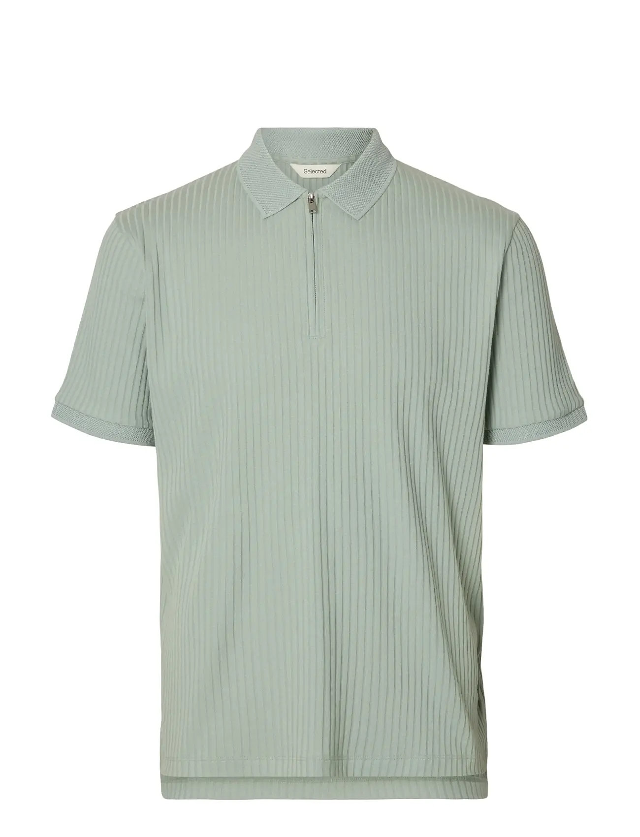 SELECTED Slhfave Structure Ss Polo Noos Grün - XXL - Herren