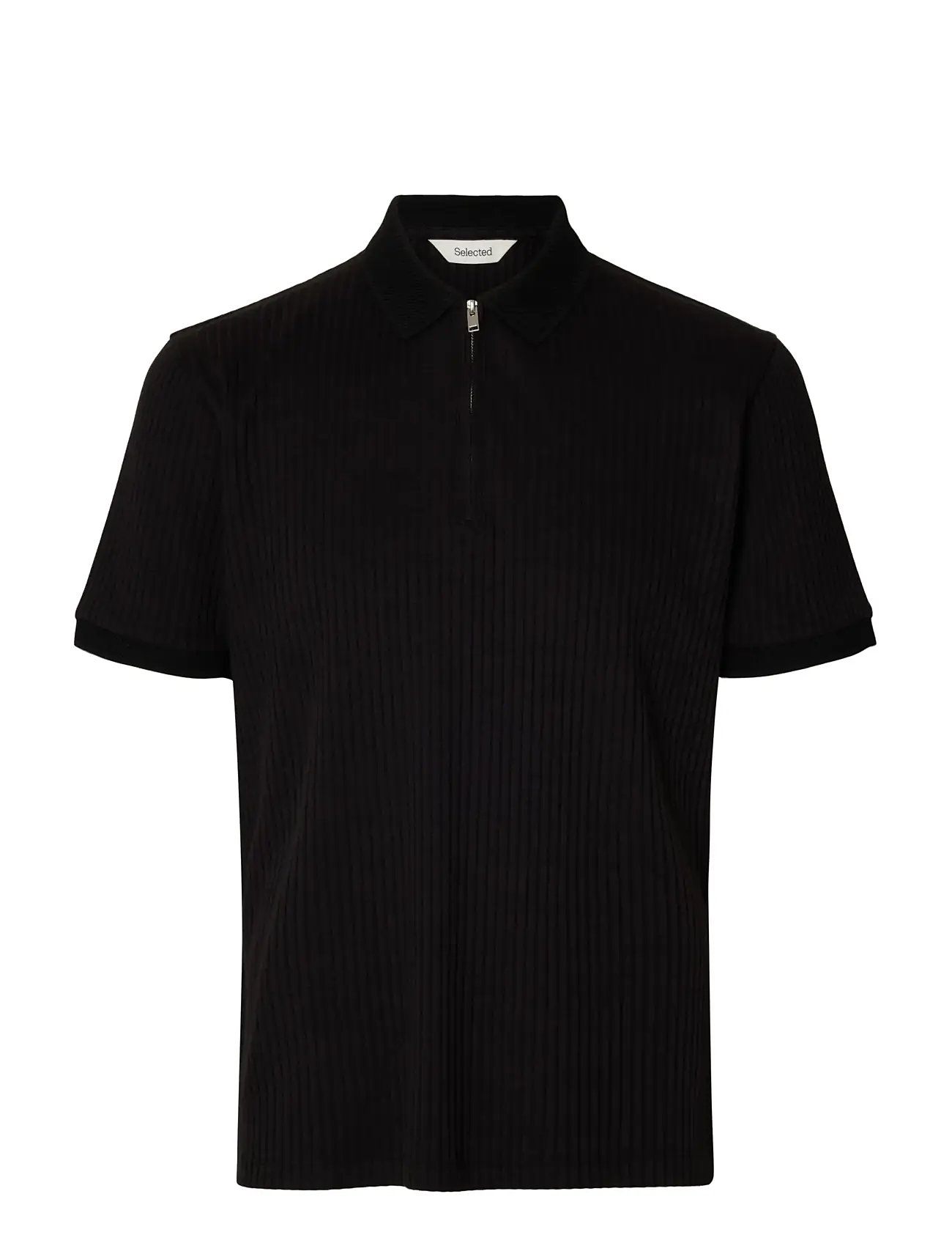 SELECTED Slhfave Structure Ss Polo Noos Schwarz - XXL - Herren