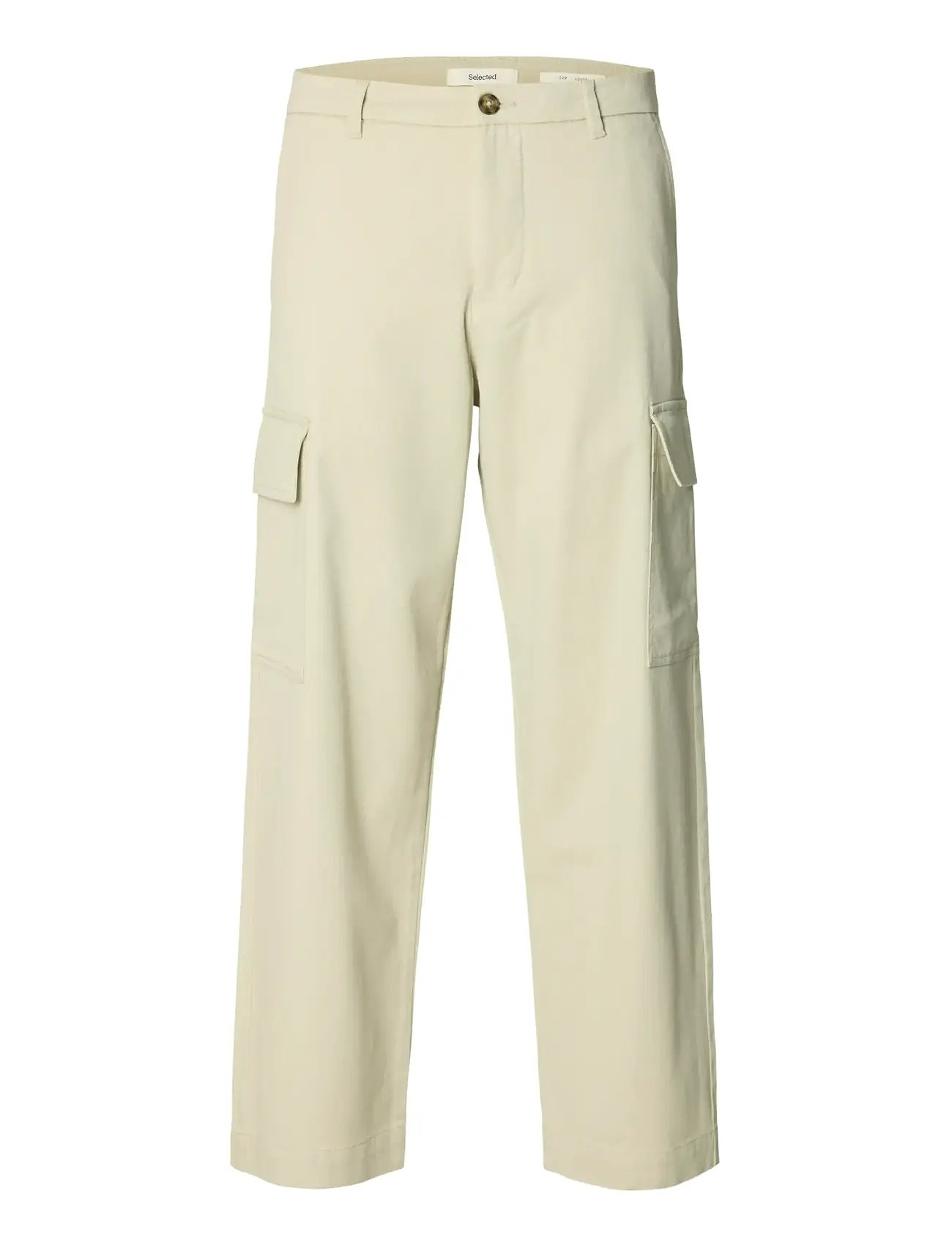 SELECTED Slh220-Loose Miles Comfort Cargo Hose Cream - 32x32 - Herren