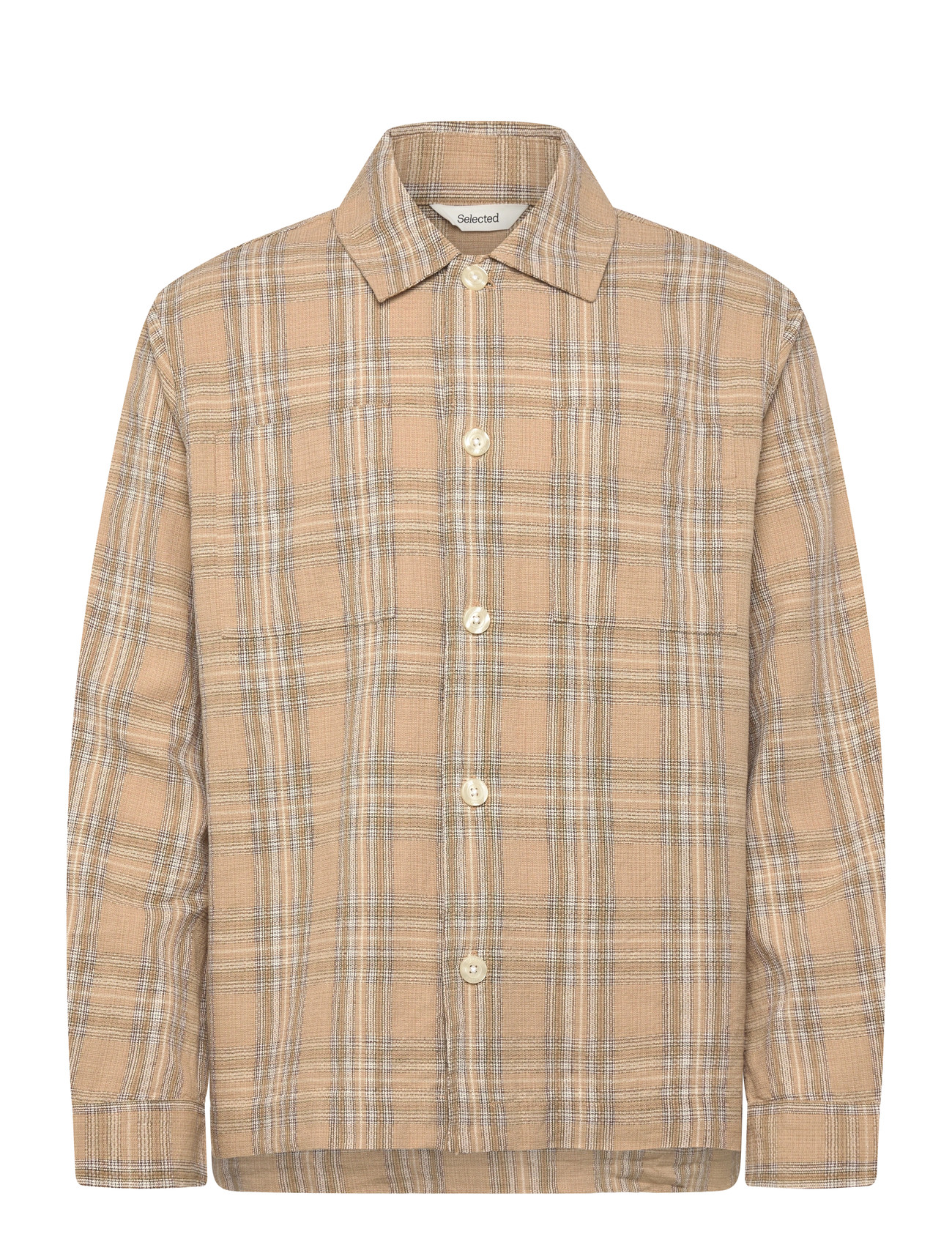 Selected Slhregrory Check Overshirt, S, Brown, Shirts > Checkered Shirt, Herre