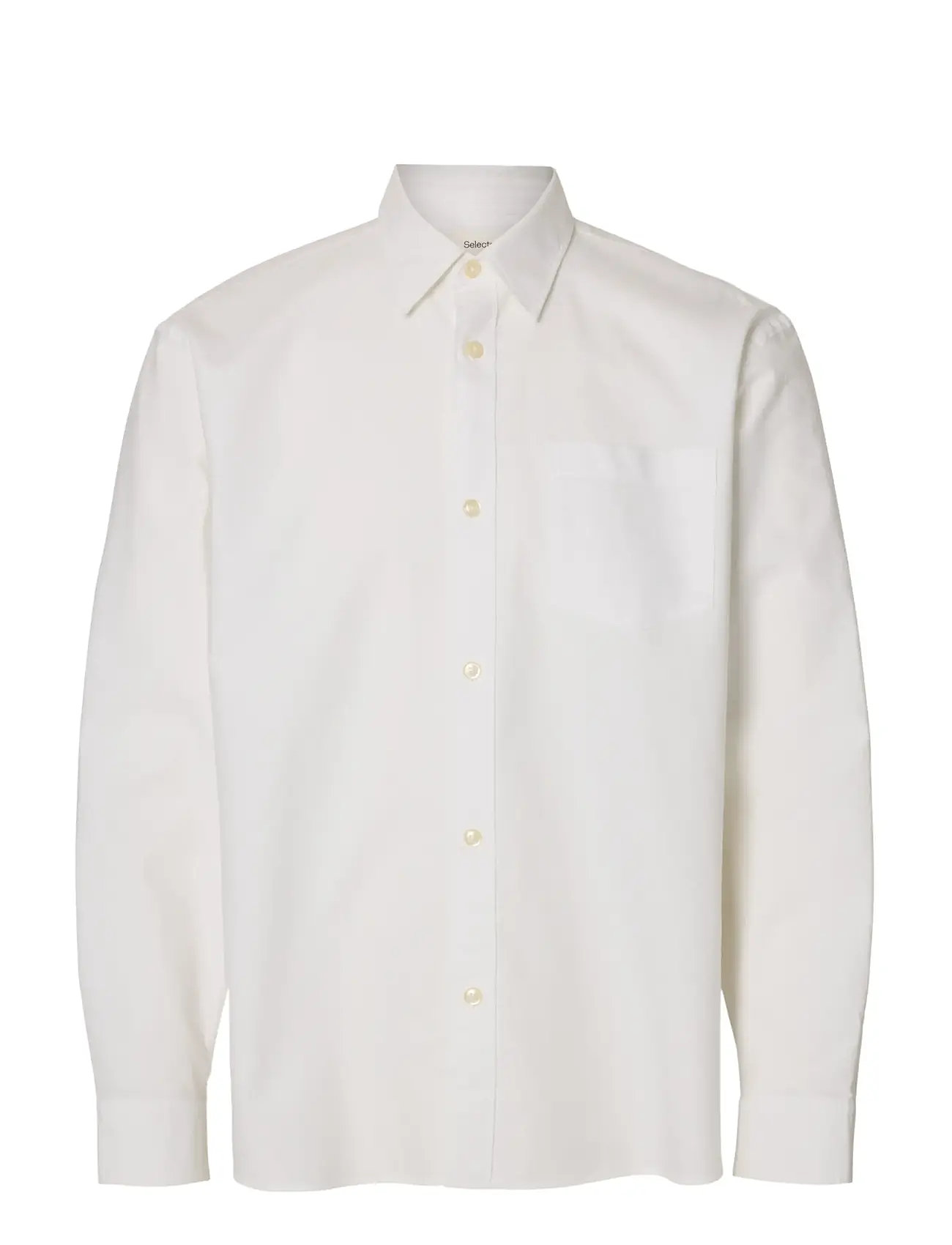 SELECTED Slhrlxsander Oxford Shirt Ls Noos Weiß - XXL - Herren