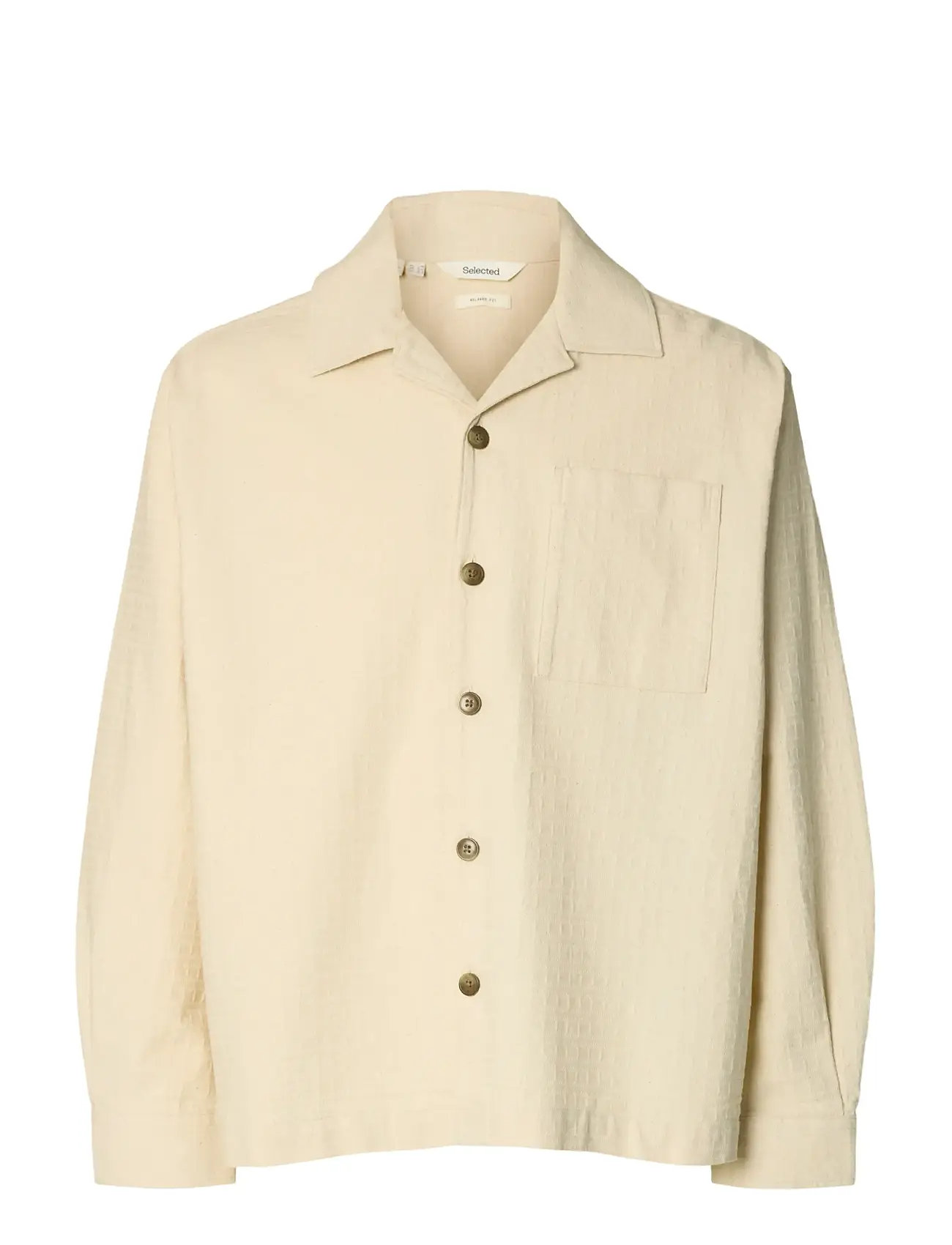 SELECTED Slhrlxray Undyed Overshirt Gelb - M - Herren