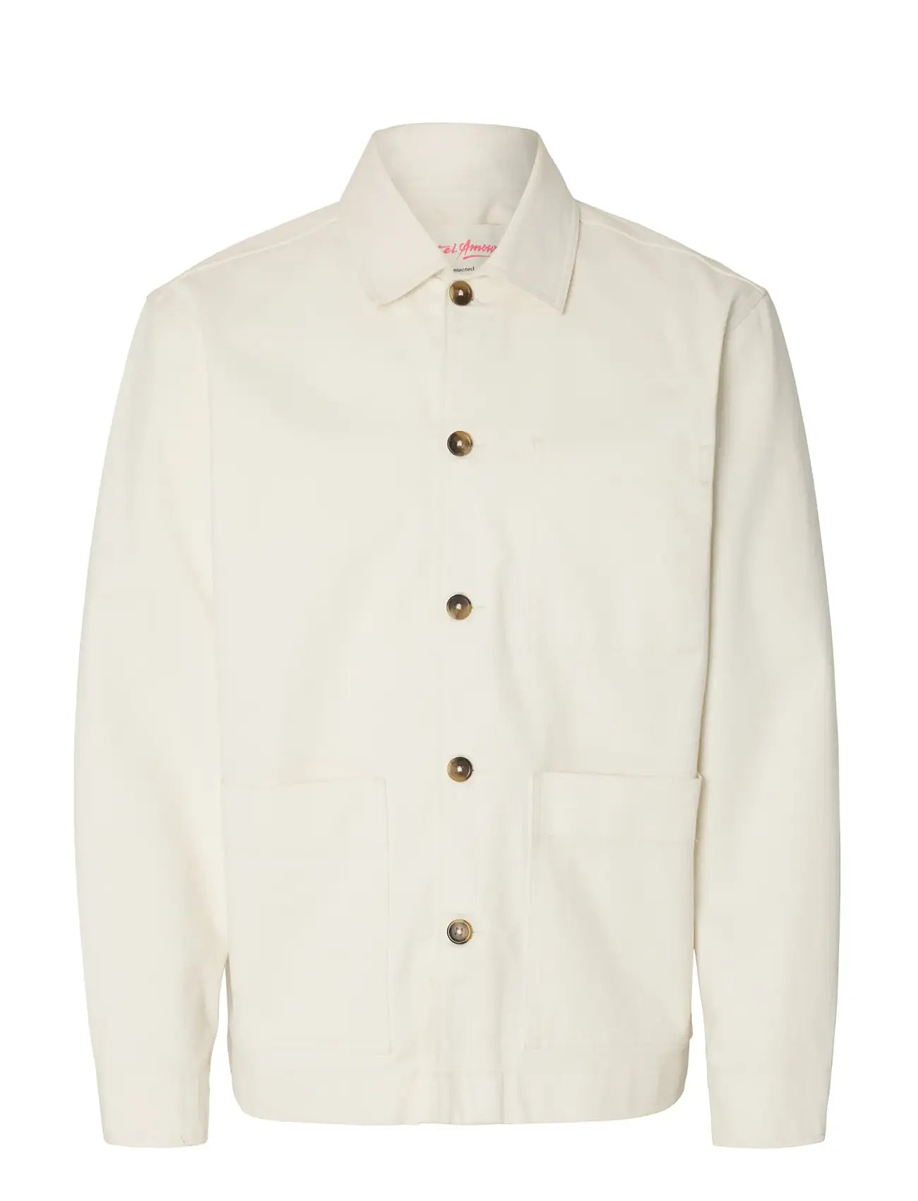 SELECTED Slhregular Hotel Amour Overshirt Cream - M - Herren