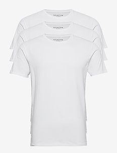 SLHNEWPIMA SS O-NECK TEE B 3 PACK - koszulki w multipaku - bright white