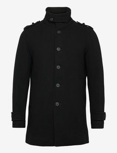 SLHNOAH W COAT B - trench coats - black