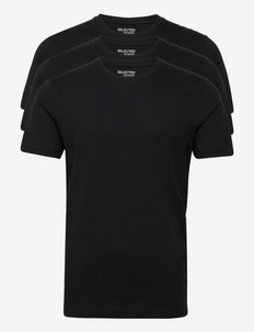 SLHCORMAC SS O-NECK TEE M 3 PACK - marškinėlių komplektas - black