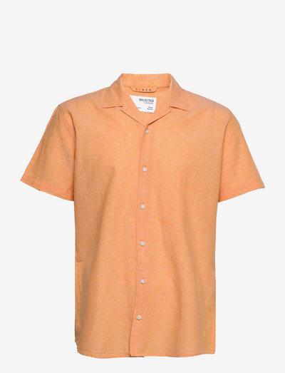 SLHREGNEW-LINEN SHIRT SS RESORT W - basic skjorter - apricot