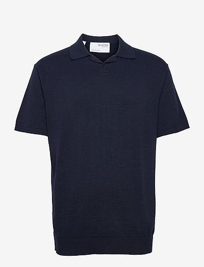 SLHRELAXED-JAMES KNIT RESORT POLO EX - polo shirts - navy blazer