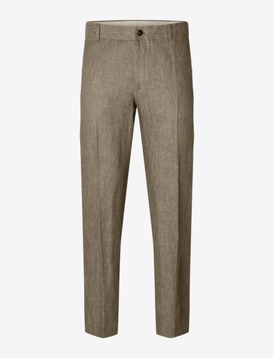 Brown linen trousers