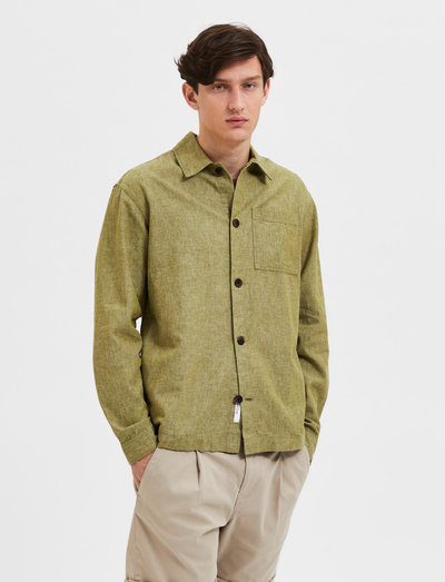 Selected Homme Slhlooseblas-linen Overshirt Ls W - Overshirts - Boozt.com