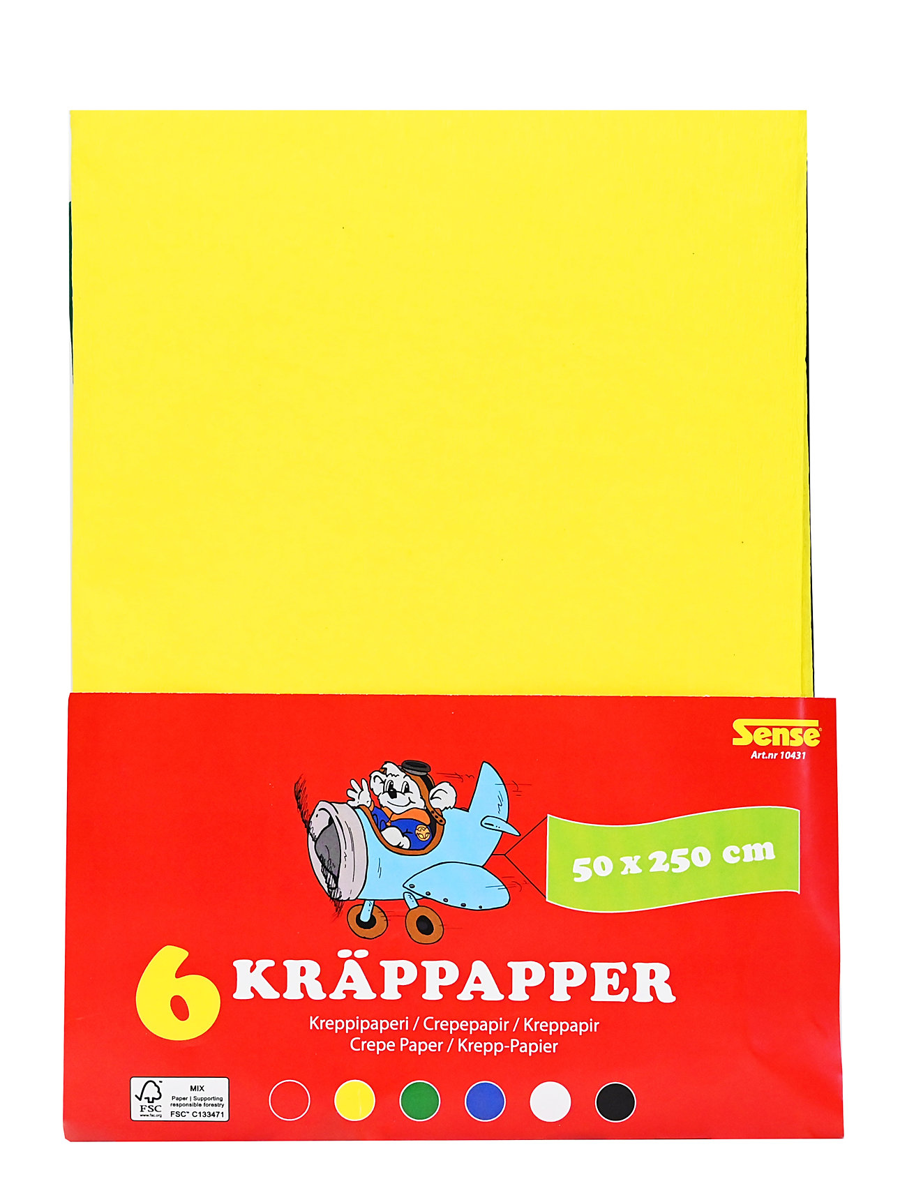 Kräppapper Fsc® A4 Toys Creativity Drawing & Crafts Drawing Coloring & Craft Books Multi/patterned Sense