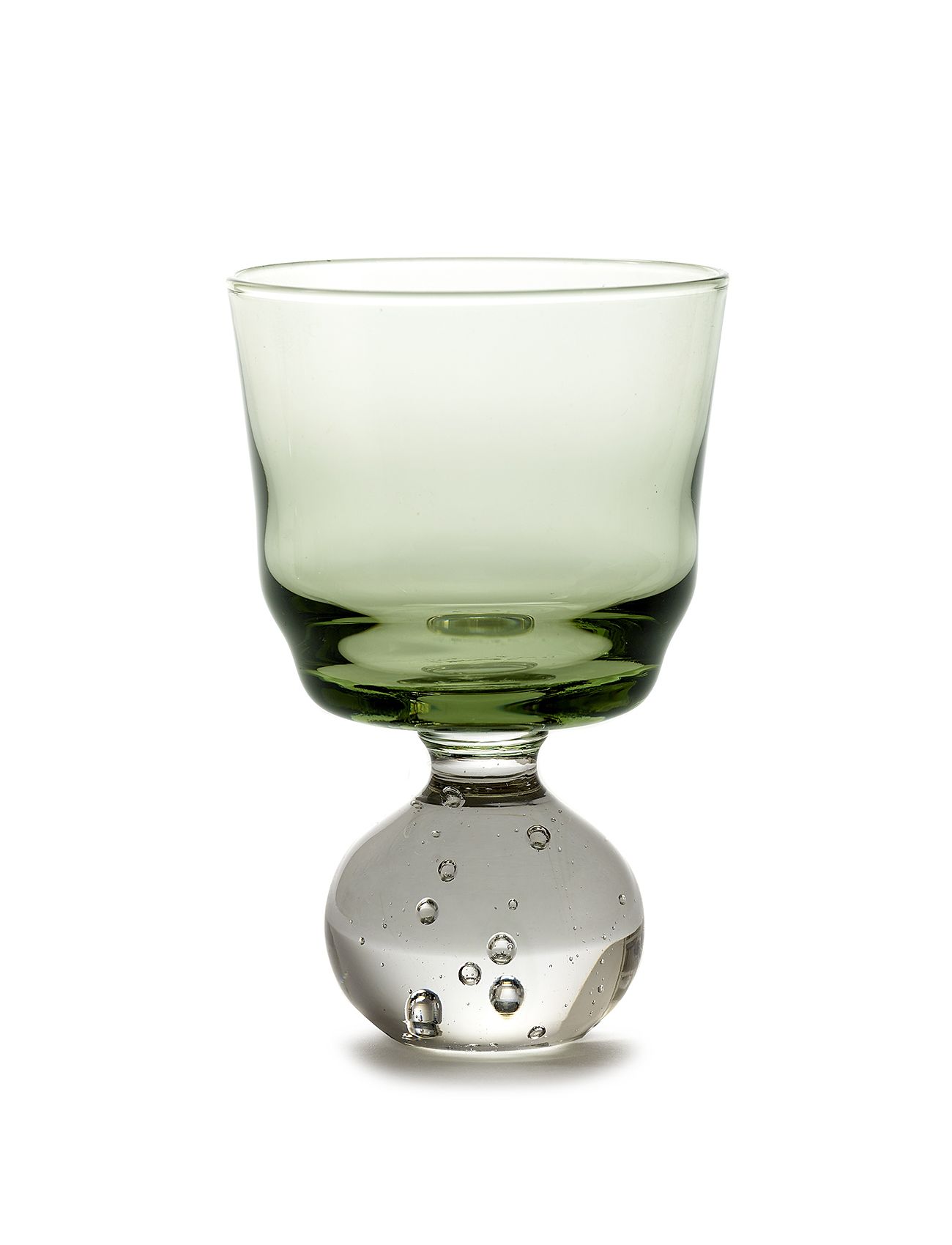 Stem Glass Eternal Snow S By Bela Silva Set/6 Home Tableware Glass Wine Glass White Wine Glasses Green Serax