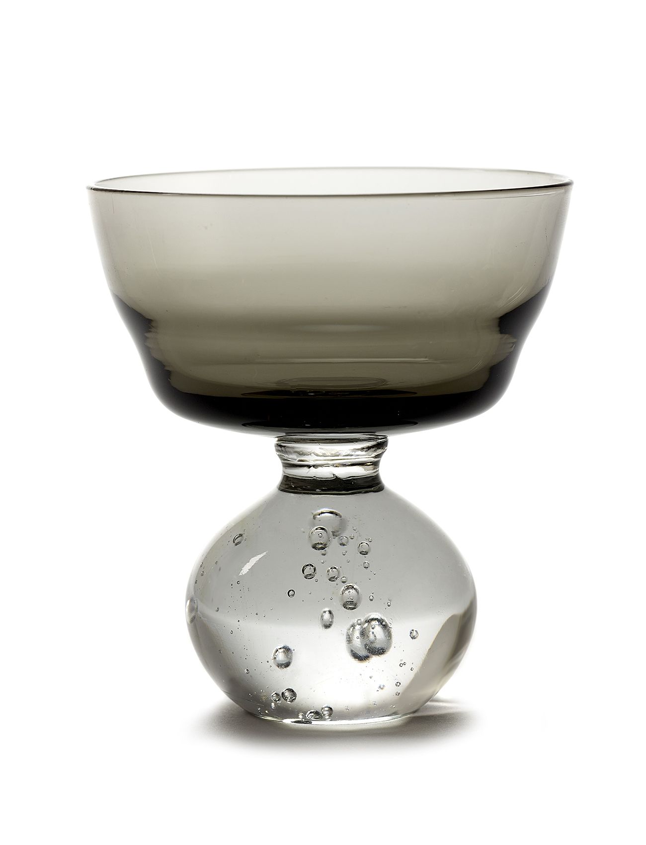 Stem Glass Eternal Snow M By Bela Silva Set/6 Home Tableware Glass Wine Glass White Wine Glasses Grey Serax