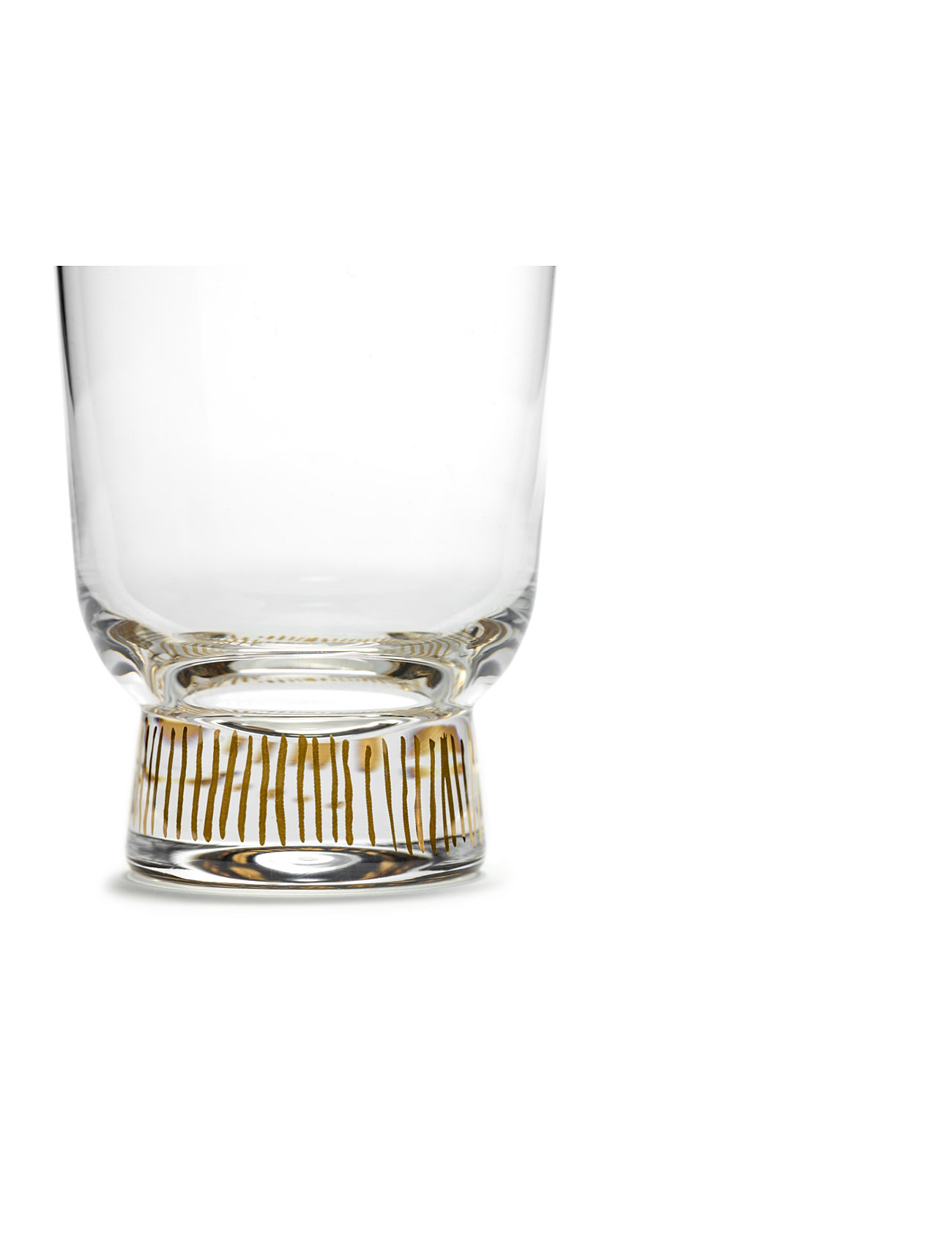 Glass Feast 33 Cl Stripes Gold By Ottolenghi Set/4 Home Tableware Glass Drinking Glass Nude Serax